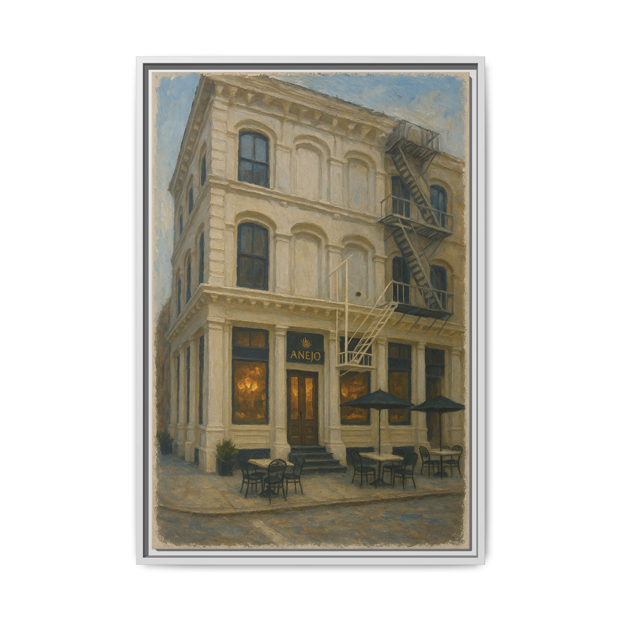 Anejo — Restaurant Print | Matte Canvas + Wooden Frame