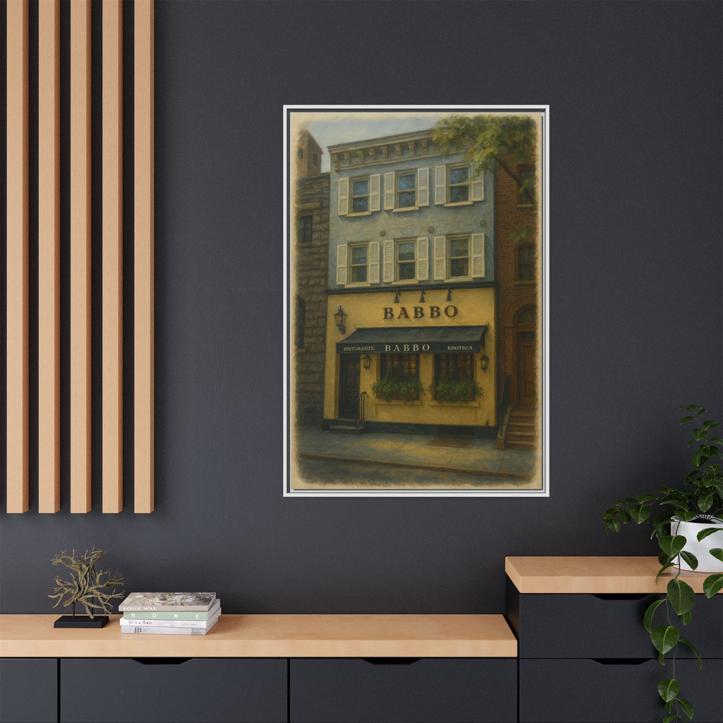 Babbo — Restaurant Print | Matte Canvas + Wooden Frame