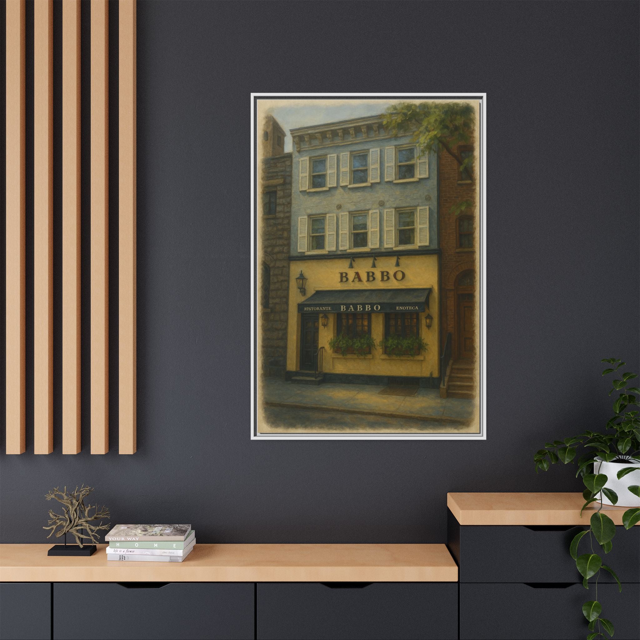 Babbo — Restaurant Print | Matte Canvas + Wooden Frame