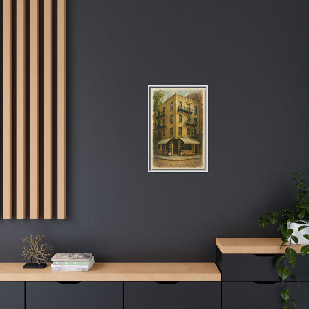 Cafe Cluny — Restaurant Print | Matte Canvas + Wooden Frame