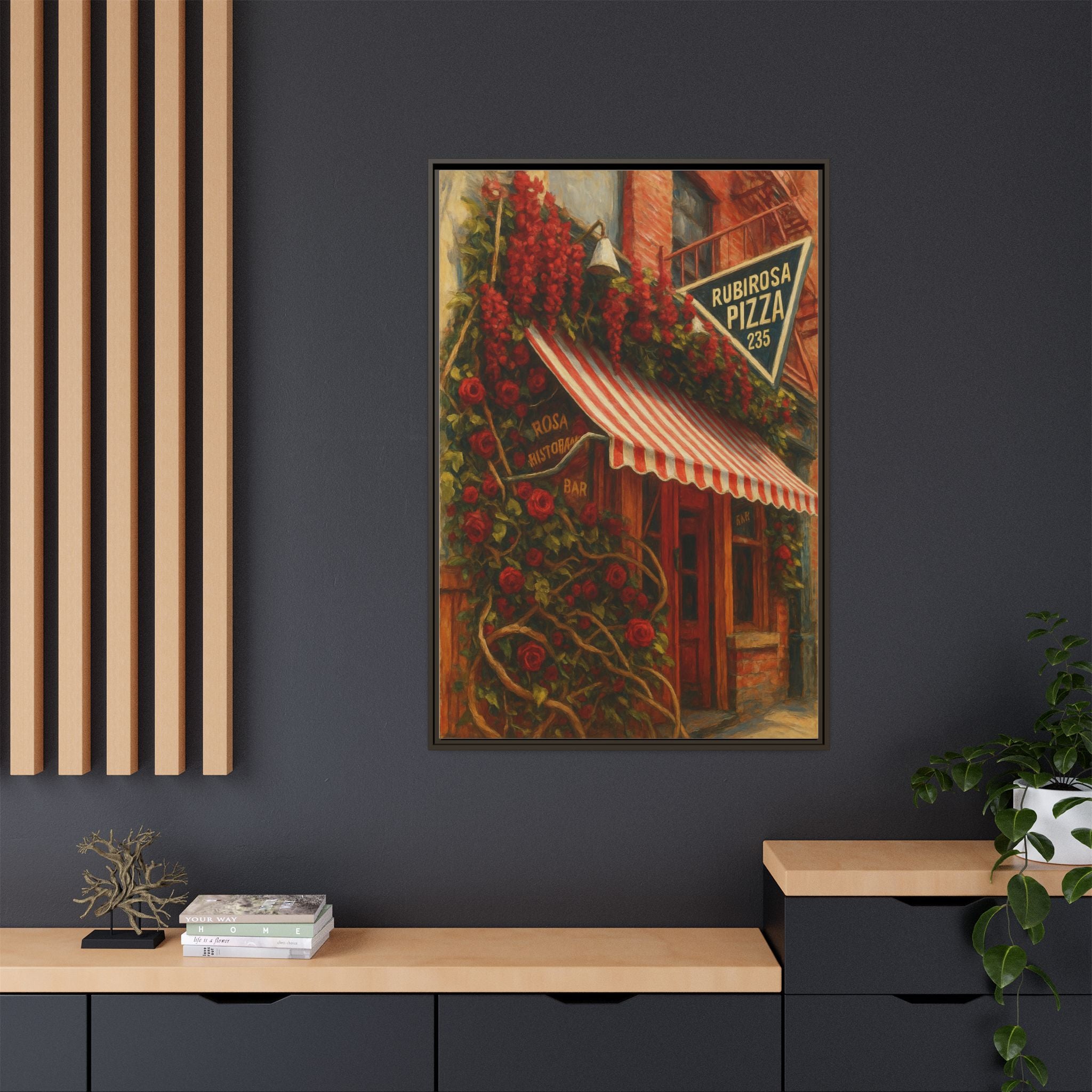 Rubirosa — Restaurant Print | Matte Canvas + Wooden Frame