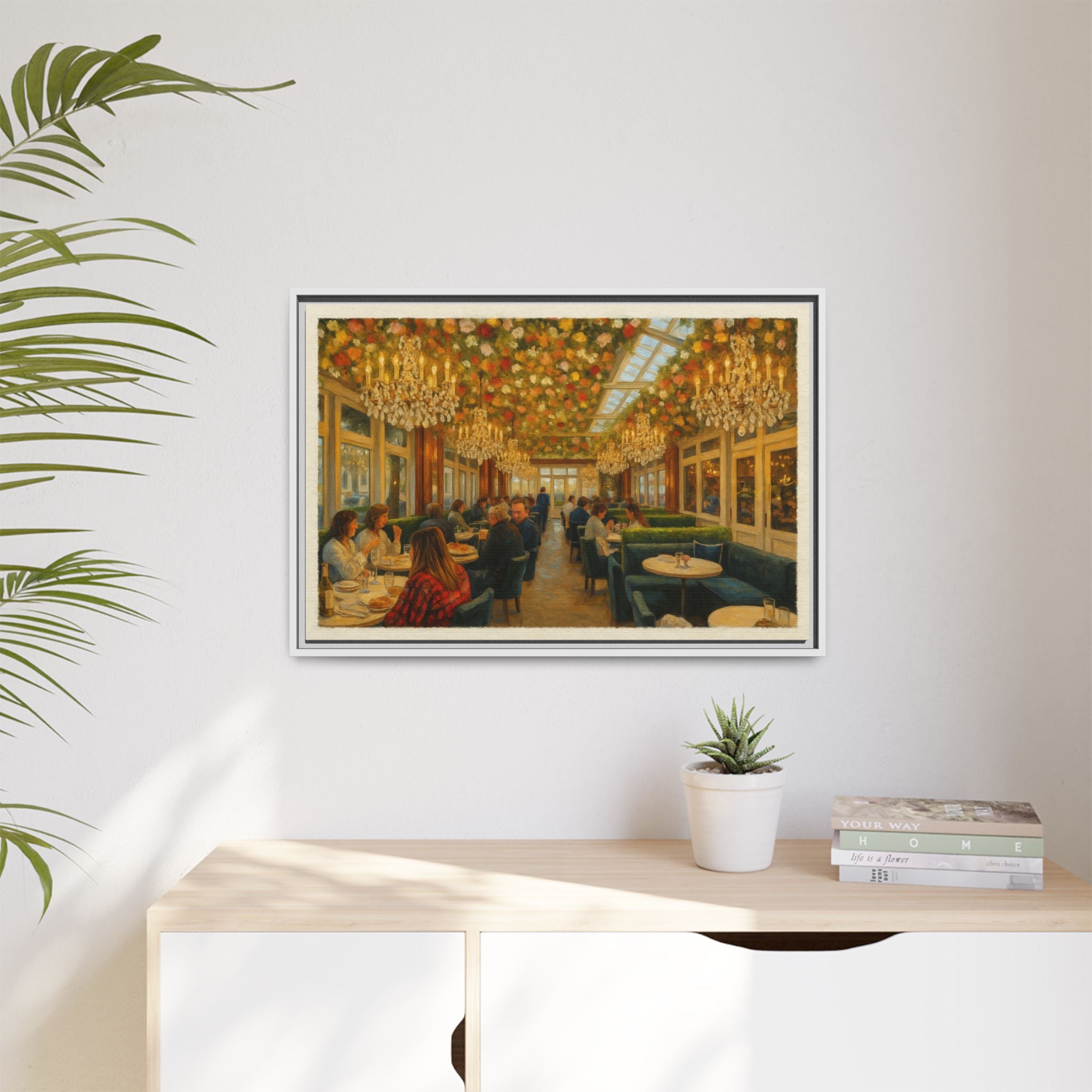 RH Rooftop — Restaurant Print | Matte Canvas + Wooden Frame