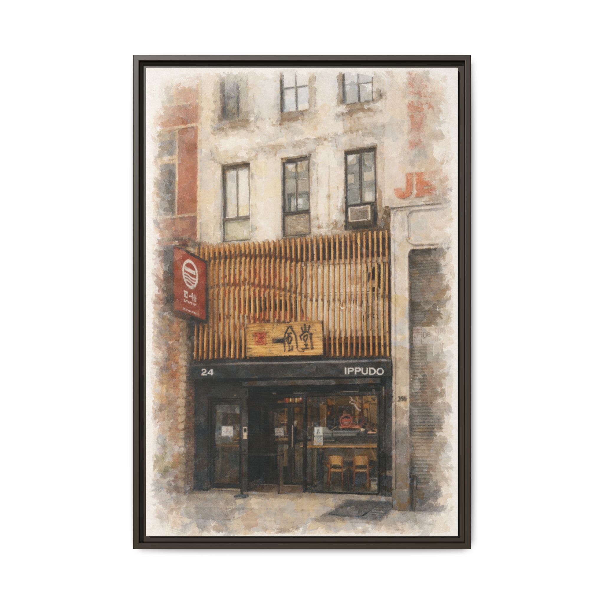 Ippudo — Restaurant Print | Matte Canvas + Wooden Frame