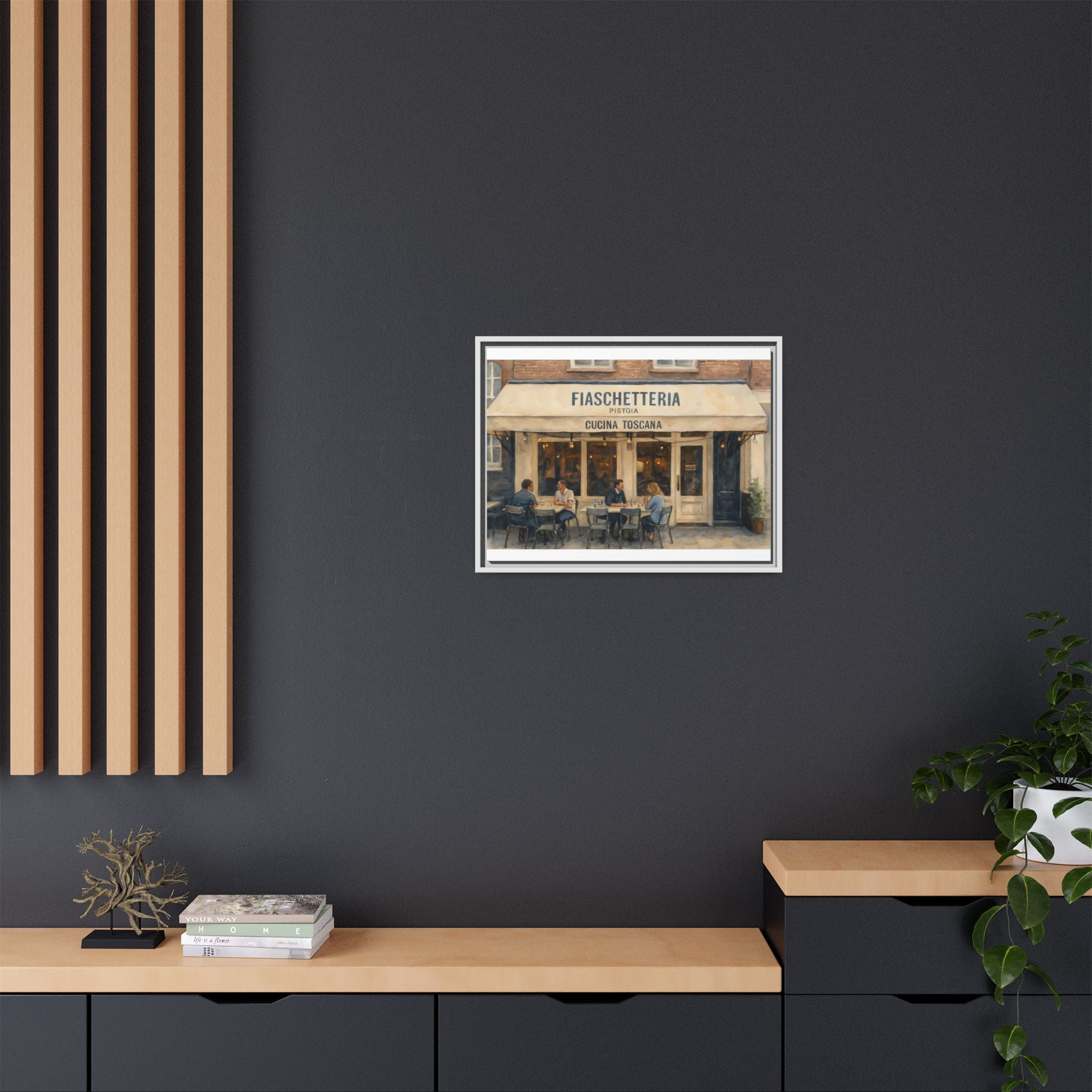 Fiaschetteria Pistoia — Restaurant Print | Matte Canvas + Wooden Frame