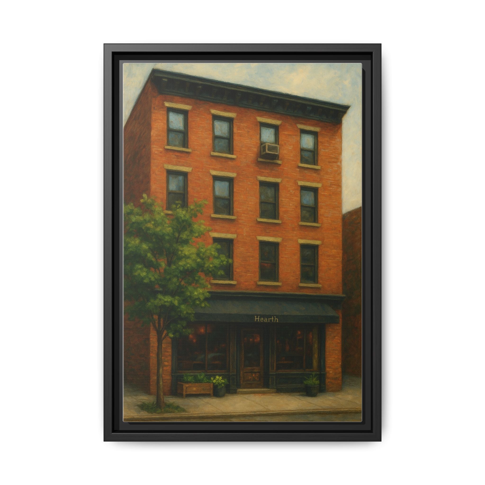 Hearth — Restaurant Print | Matte Canvas + Wooden Frame