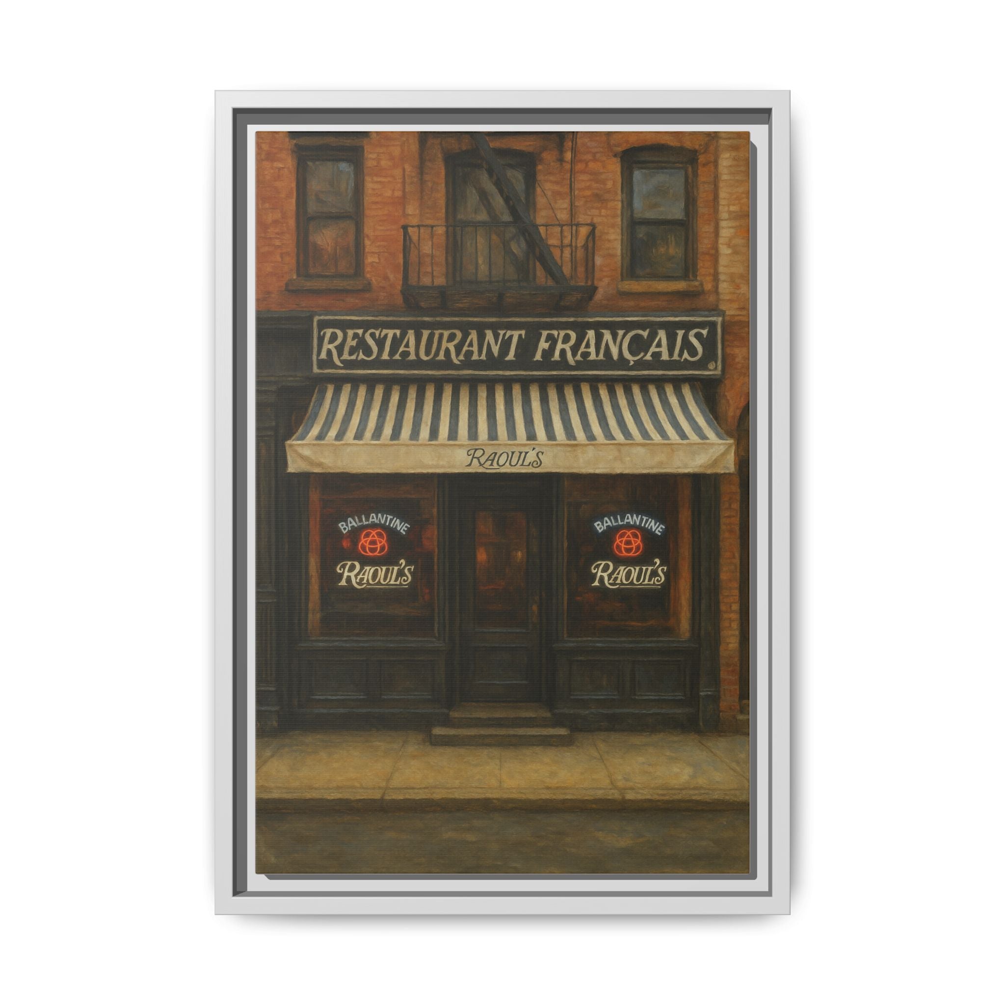 Raoul's Restaurant — Restaurant Print | Matte Canvas + Wooden Frame
