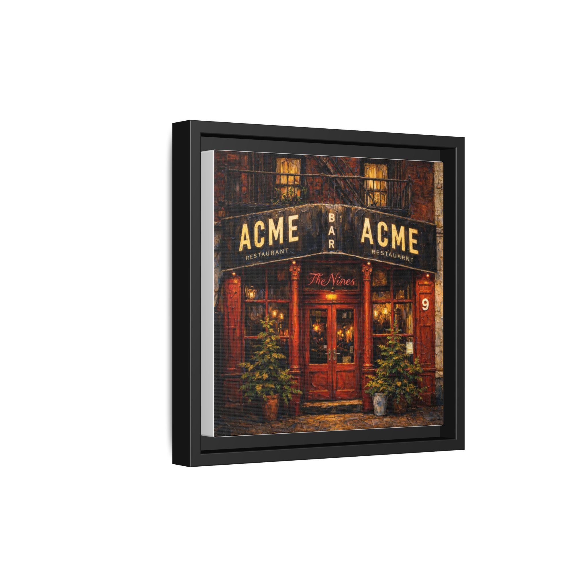 The Nines — Restaurant Print | Matte Canvas + Wooden Frame