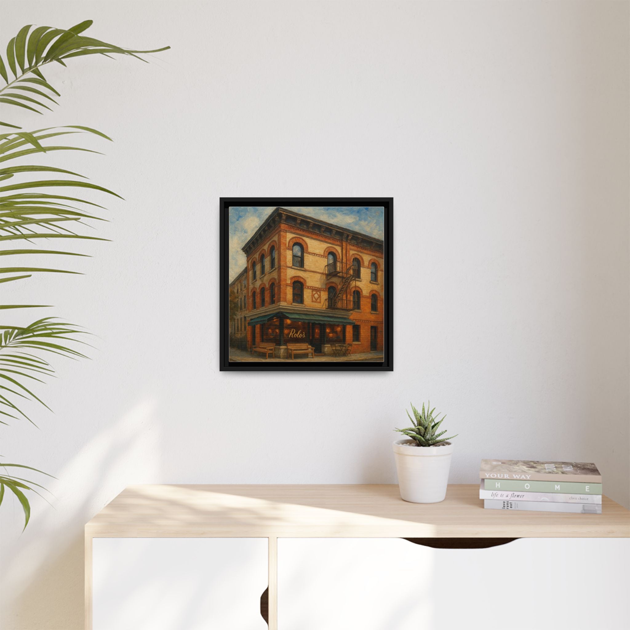 Rolo's — Restaurant Print | Matte Canvas + Wooden Frame