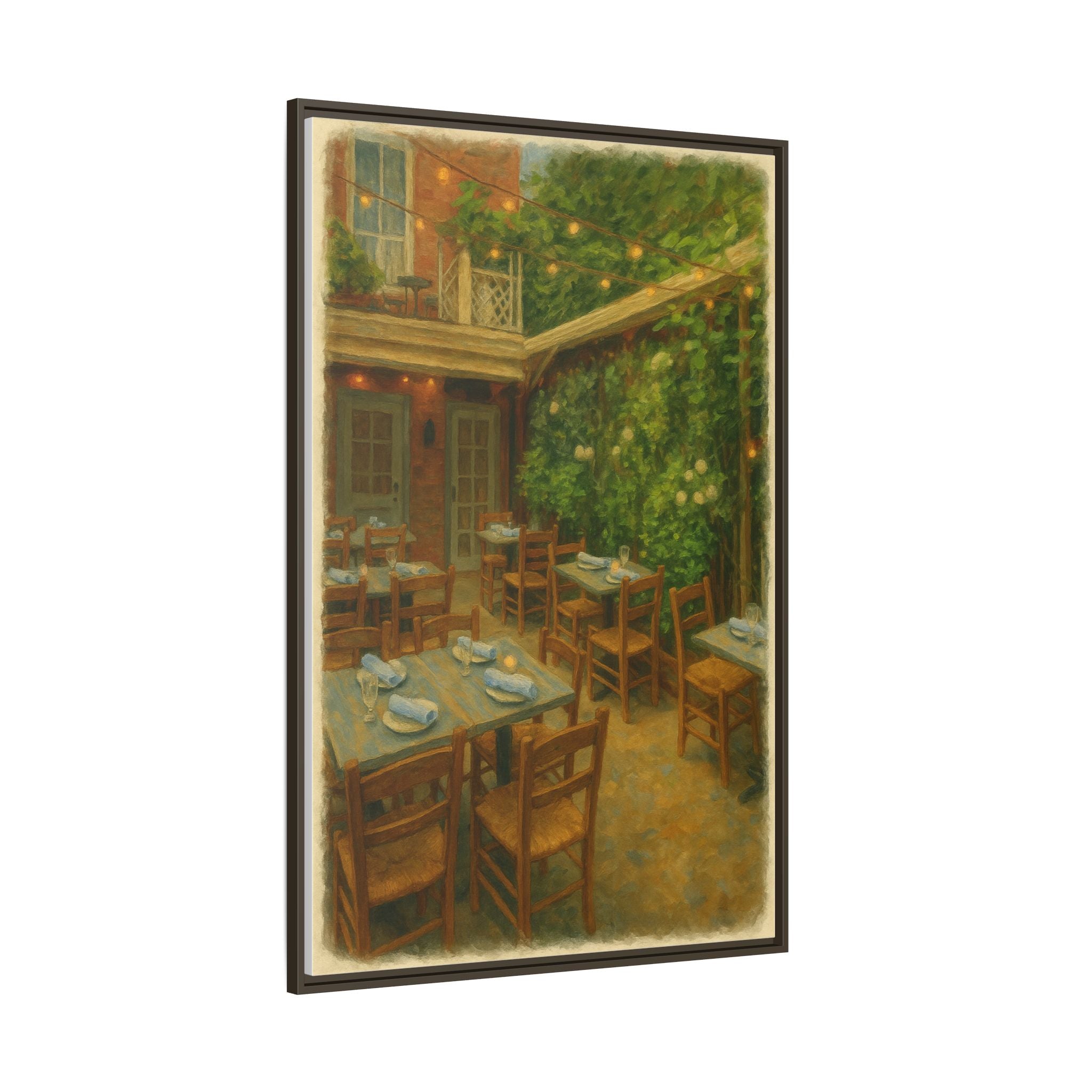 Palma — Restaurant Print | Matte Canvas + Wooden Frame