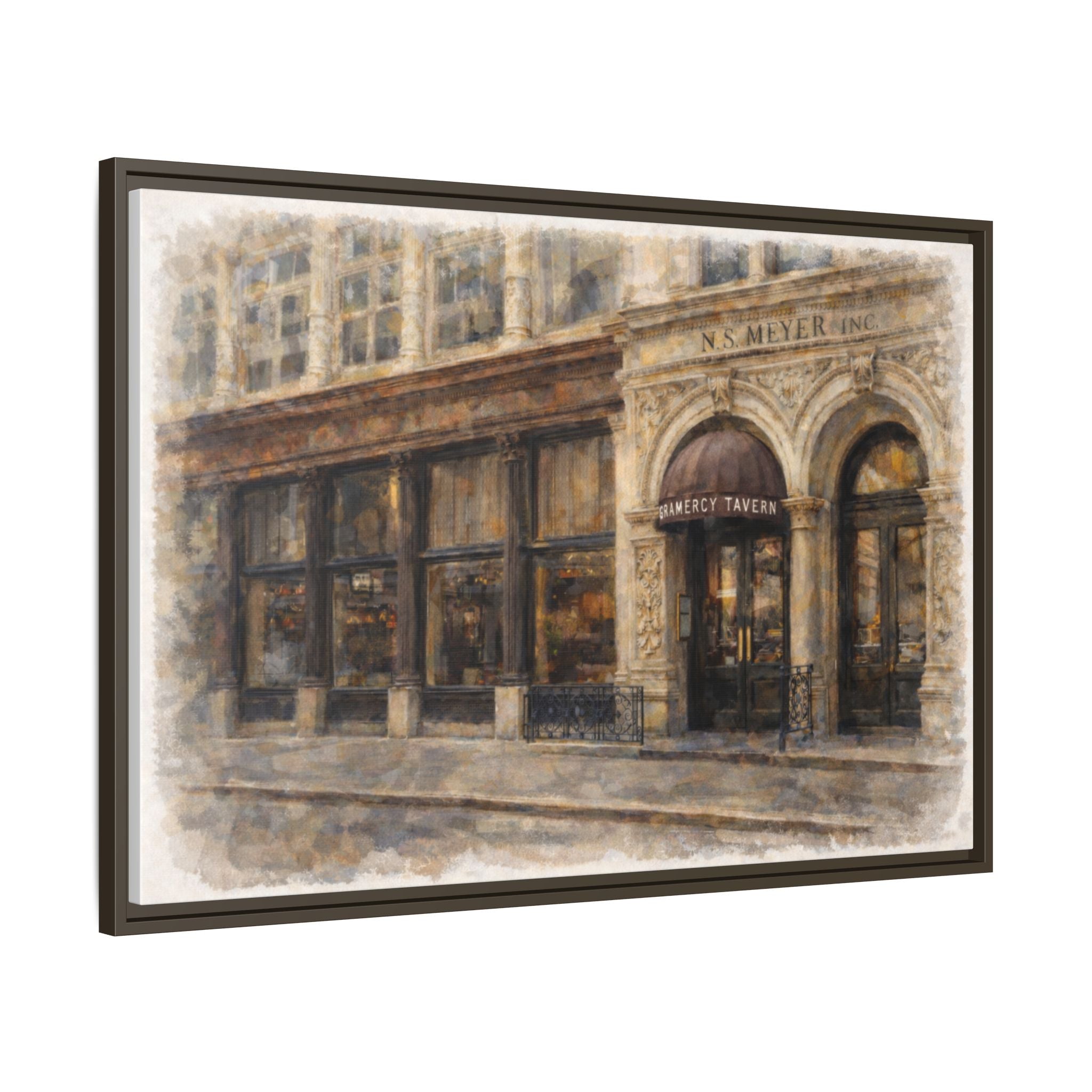 Gramercy Tavern — Restaurant Print | Matte Canvas + Wooden Frame