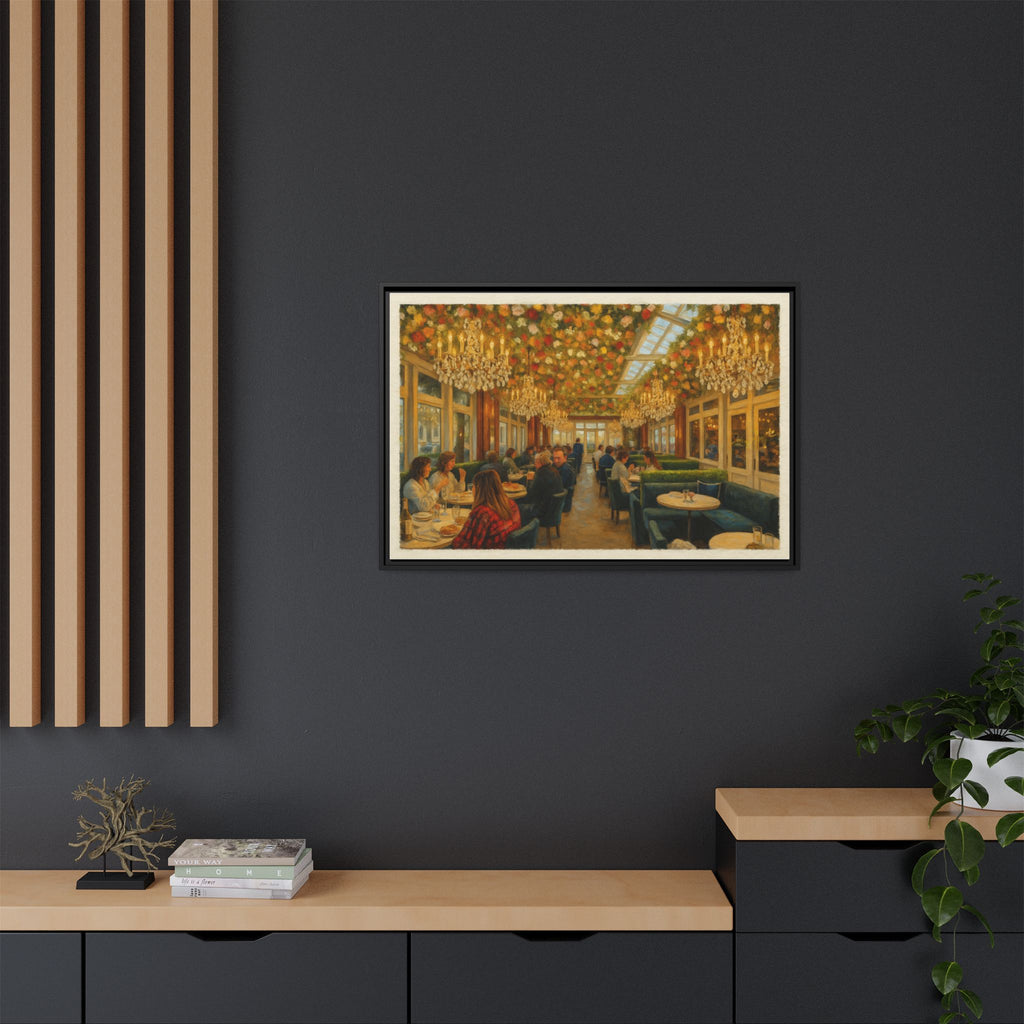 RH Rooftop — Restaurant Print | Matte Canvas + Wooden Frame