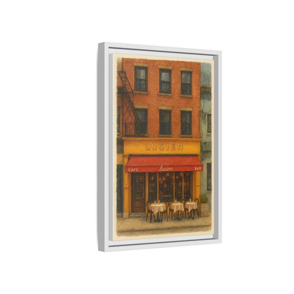 Lucien Restaurant — Restaurant Print | Matte Canvas + Wooden Frame