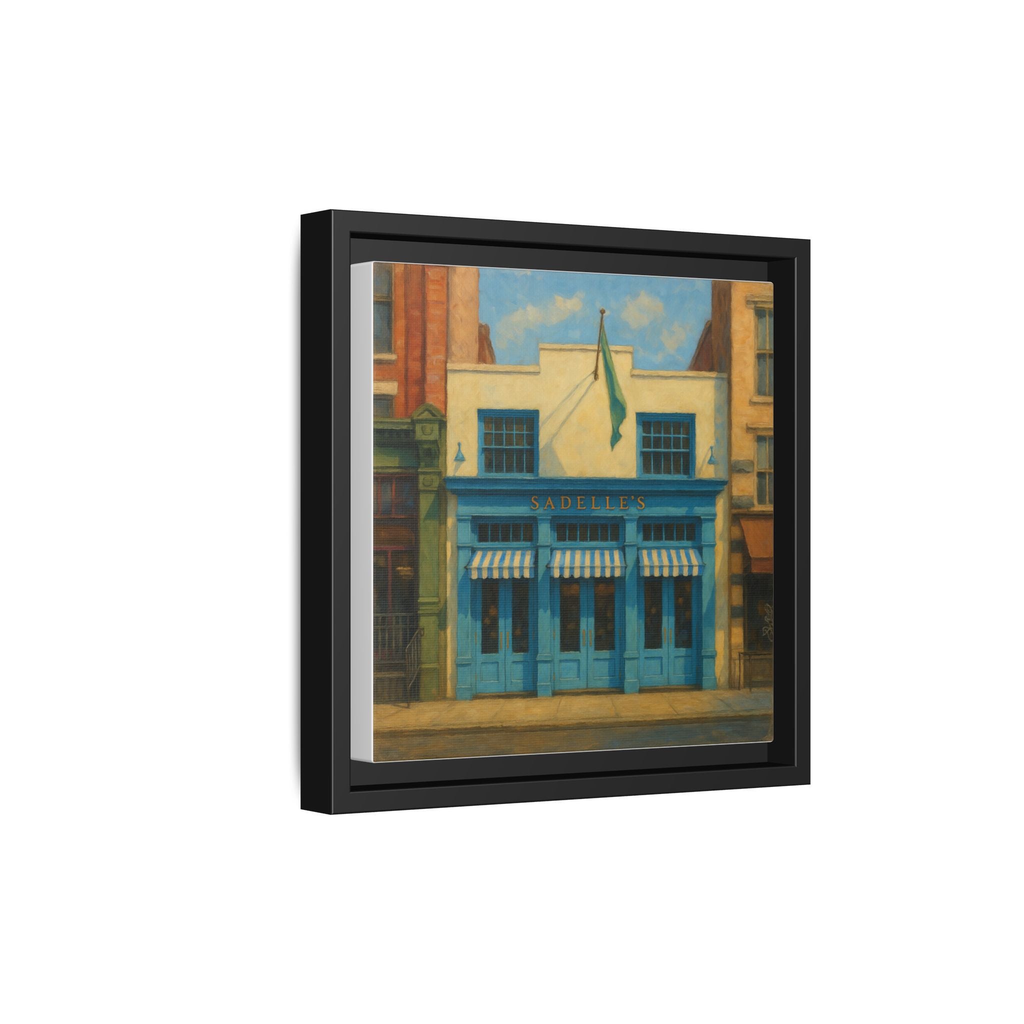 Sadelle's Restaurant — Restaurant Print | Matte Canvas + Wooden Frame
