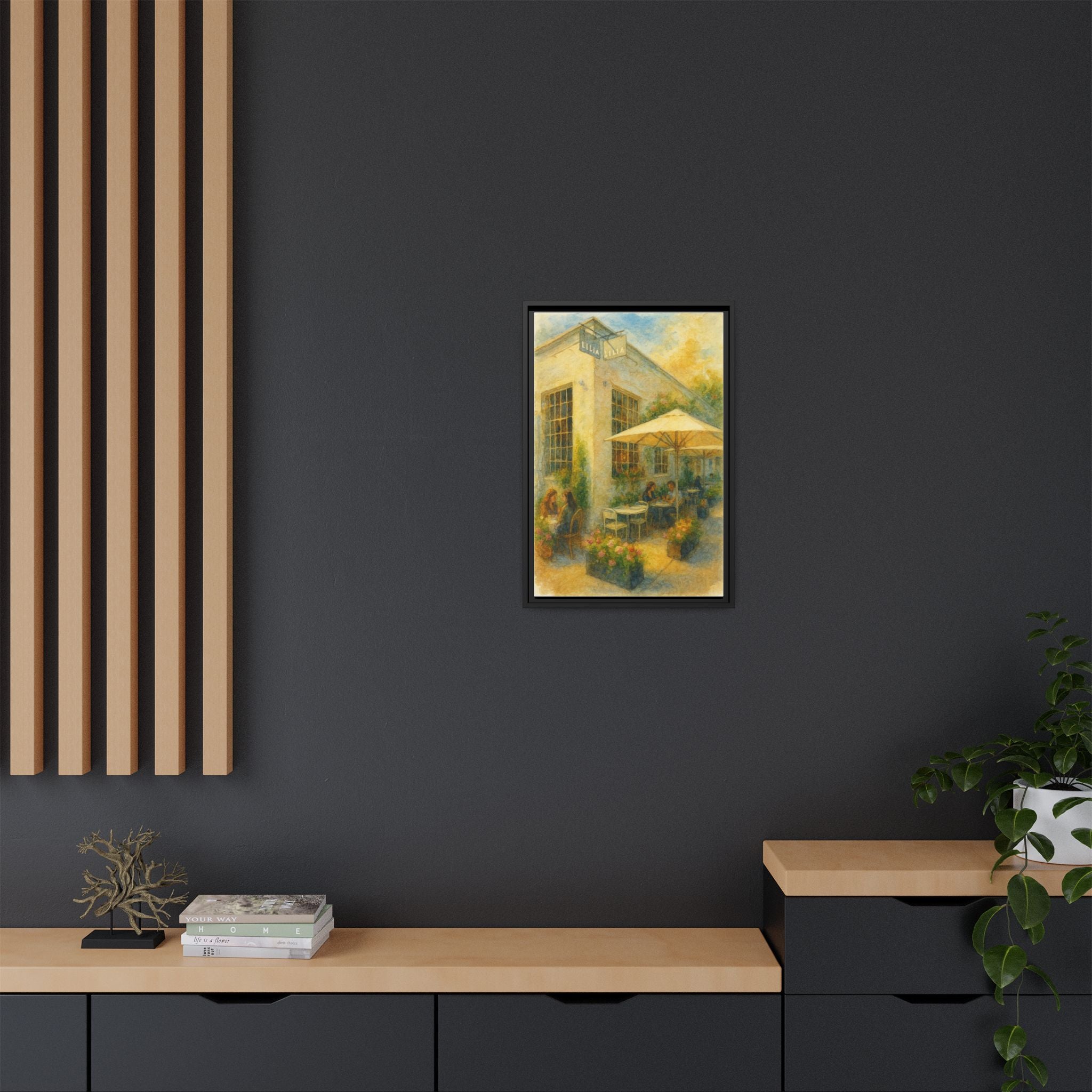 Lilia — Restaurant Print | Matte Canvas + Wooden Frame