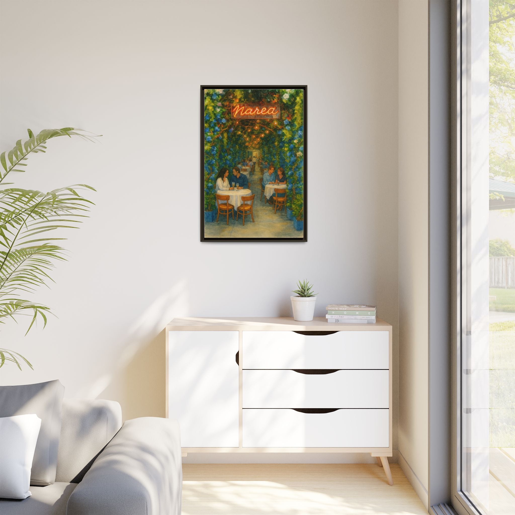 Marea — Restaurant Print | Matte Canvas + Wooden Frame