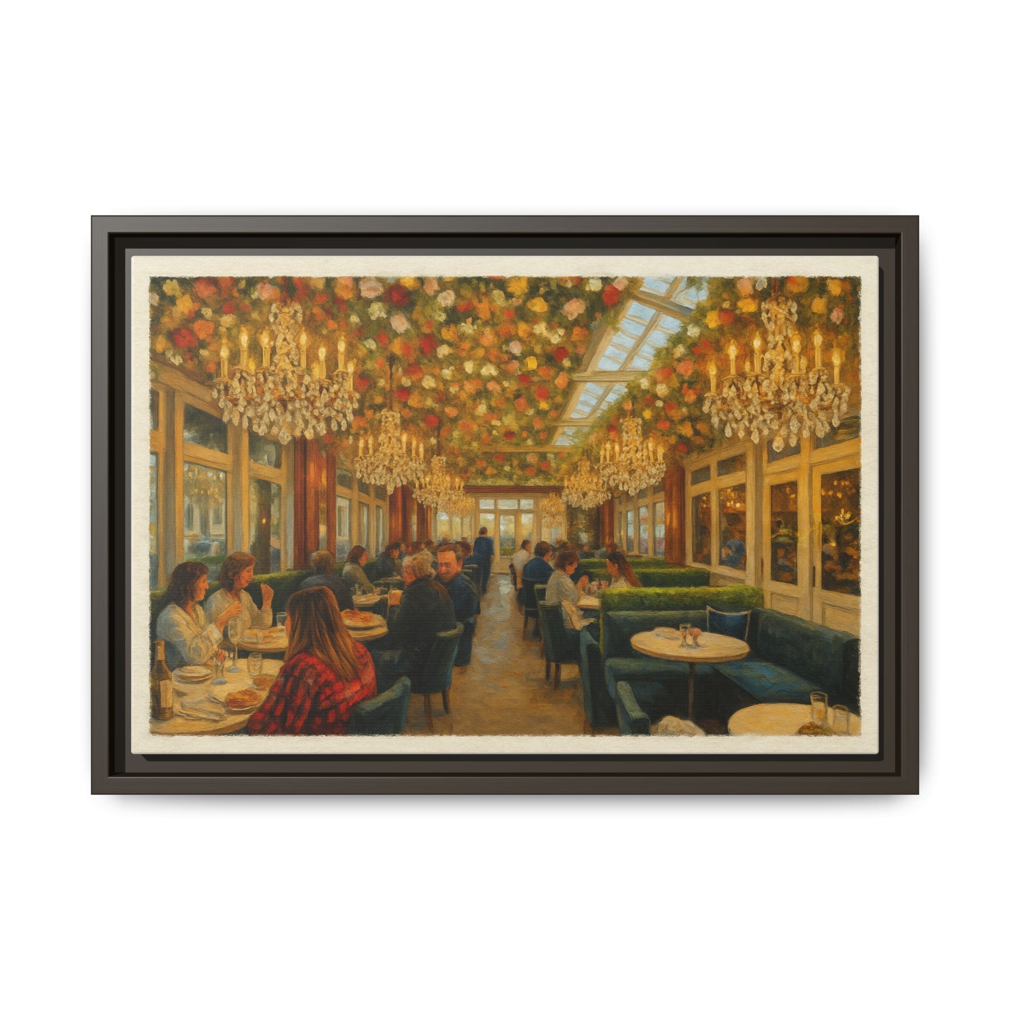 RH Rooftop — Restaurant Print | Matte Canvas + Wooden Frame