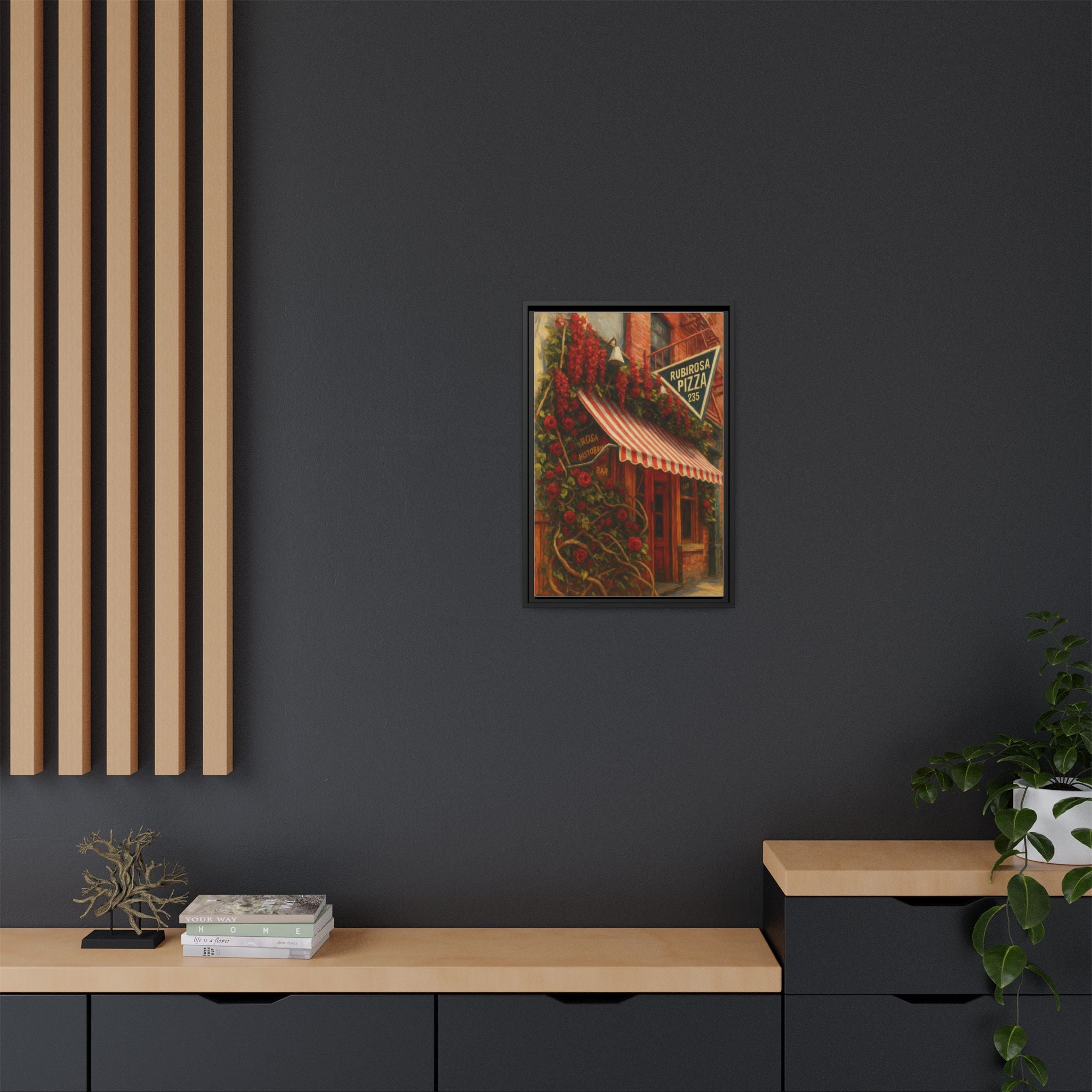 Rubirosa — Restaurant Print | Matte Canvas + Wooden Frame