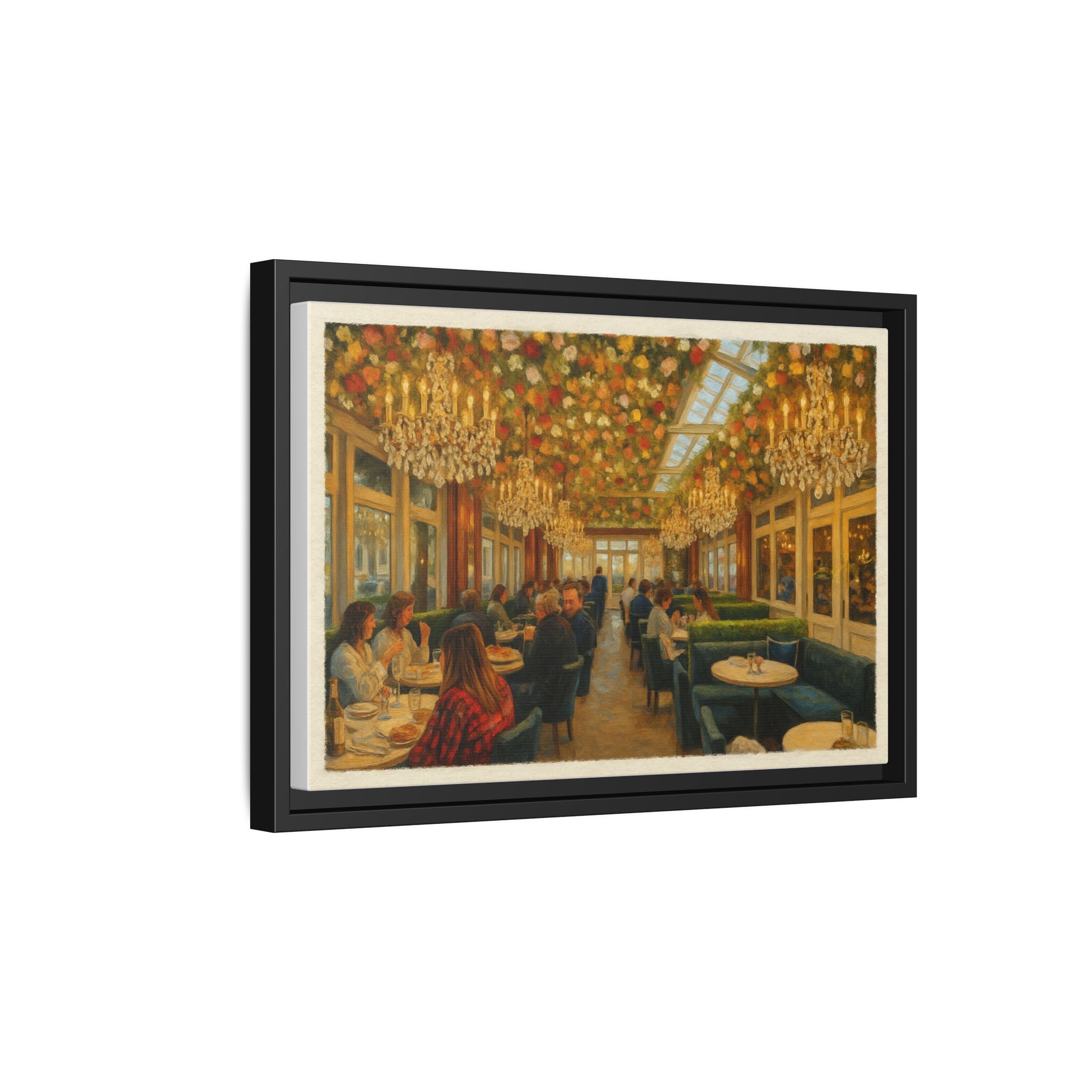 RH Rooftop — Restaurant Print | Matte Canvas + Wooden Frame