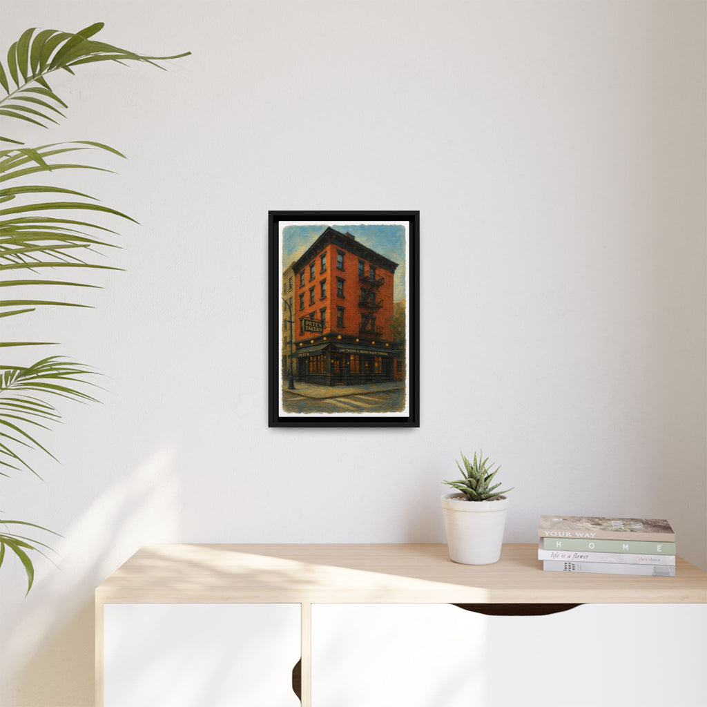 Pete's Tavern — Restaurant Print | Matte Canvas + Wooden Frame