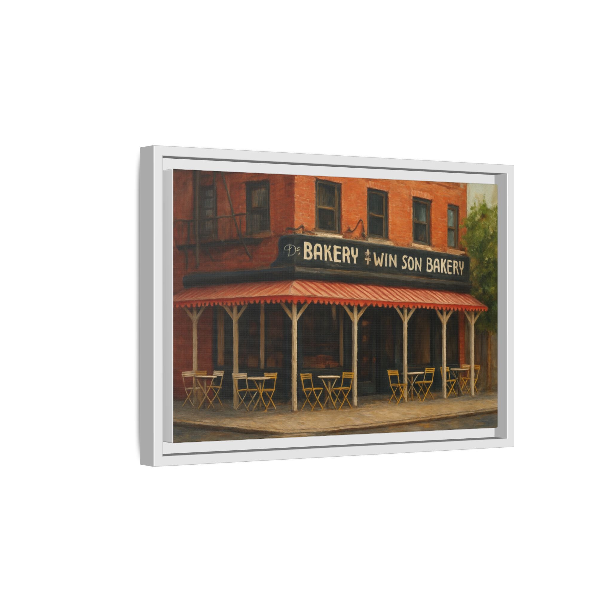 Win Son Bakery — Restaurant Print | Matte Canvas + Wooden Frame