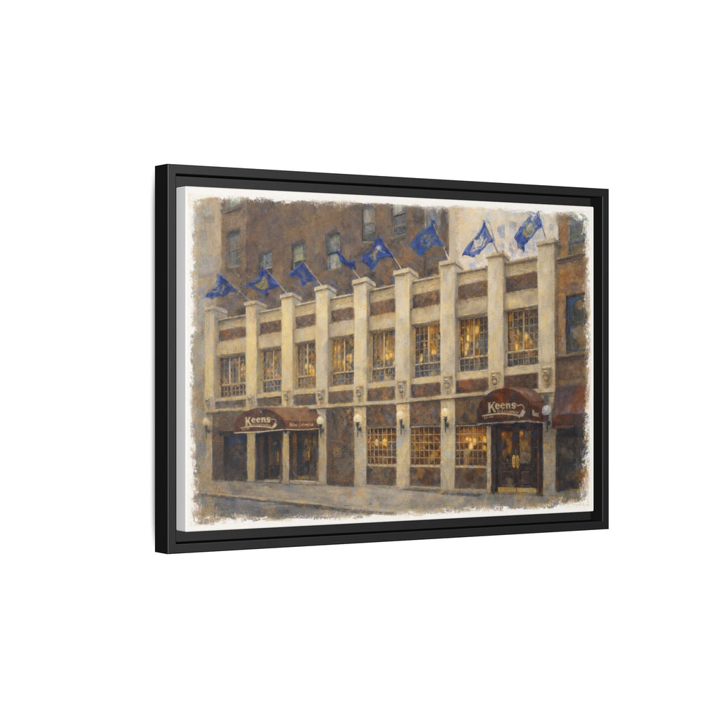 Keens Steakhouse — Restaurant Print | Matte Canvas + Wooden Frame
