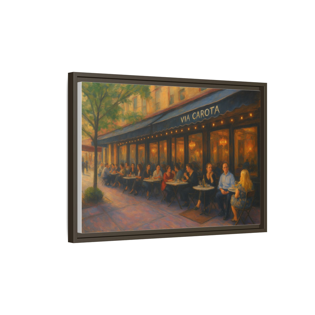 Via Carota — Restaurant Print | Matte Canvas + Wooden Frame