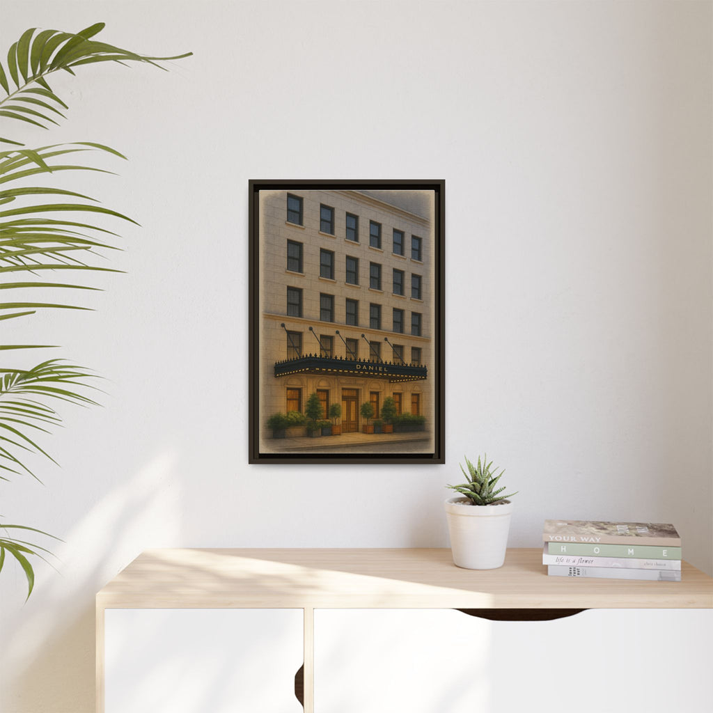 Restaurant Daniel — Restaurant Print | Matte Canvas + Wooden Frame