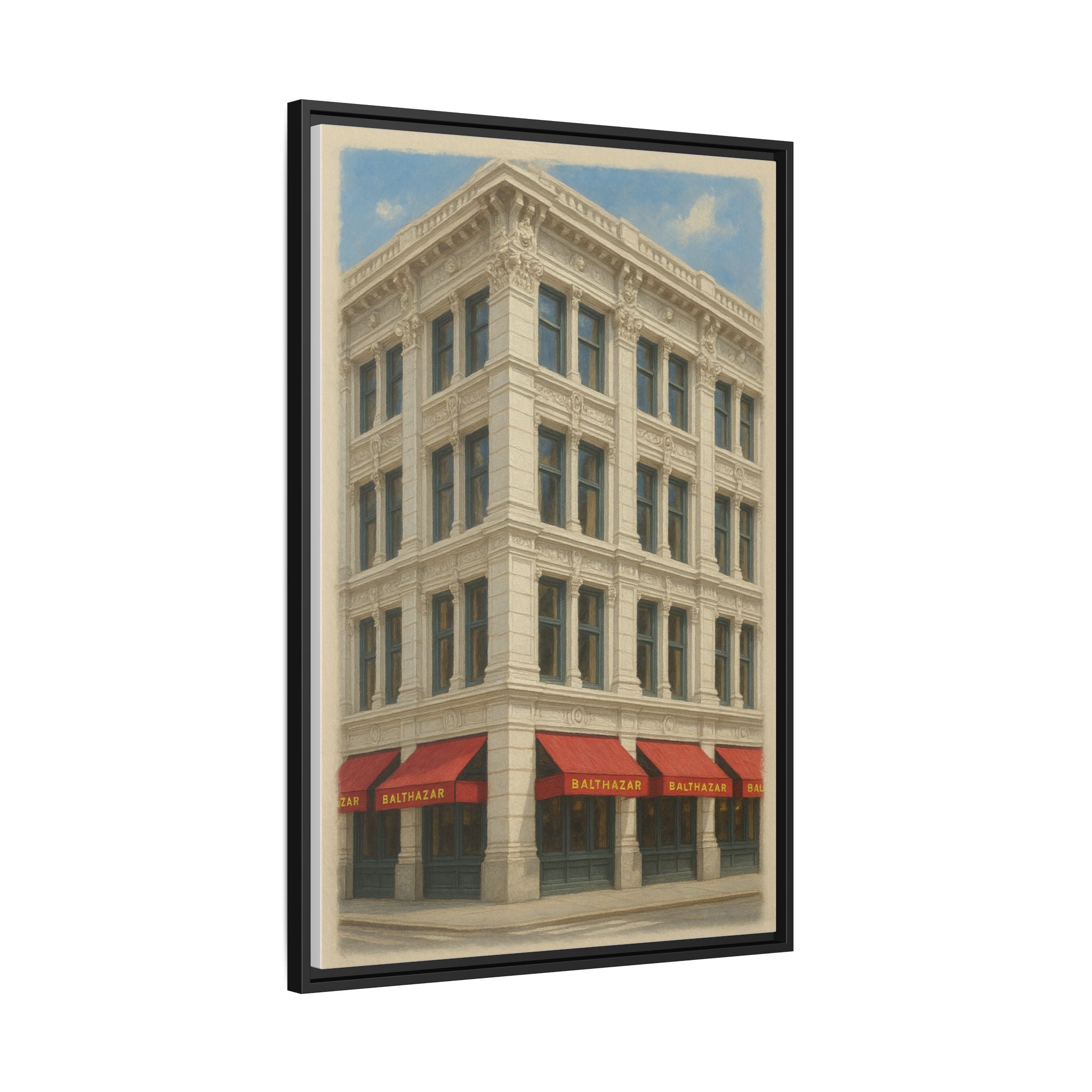 Balthazar Restaurant — Restaurant Print | Matte Canvas + Wooden Frame