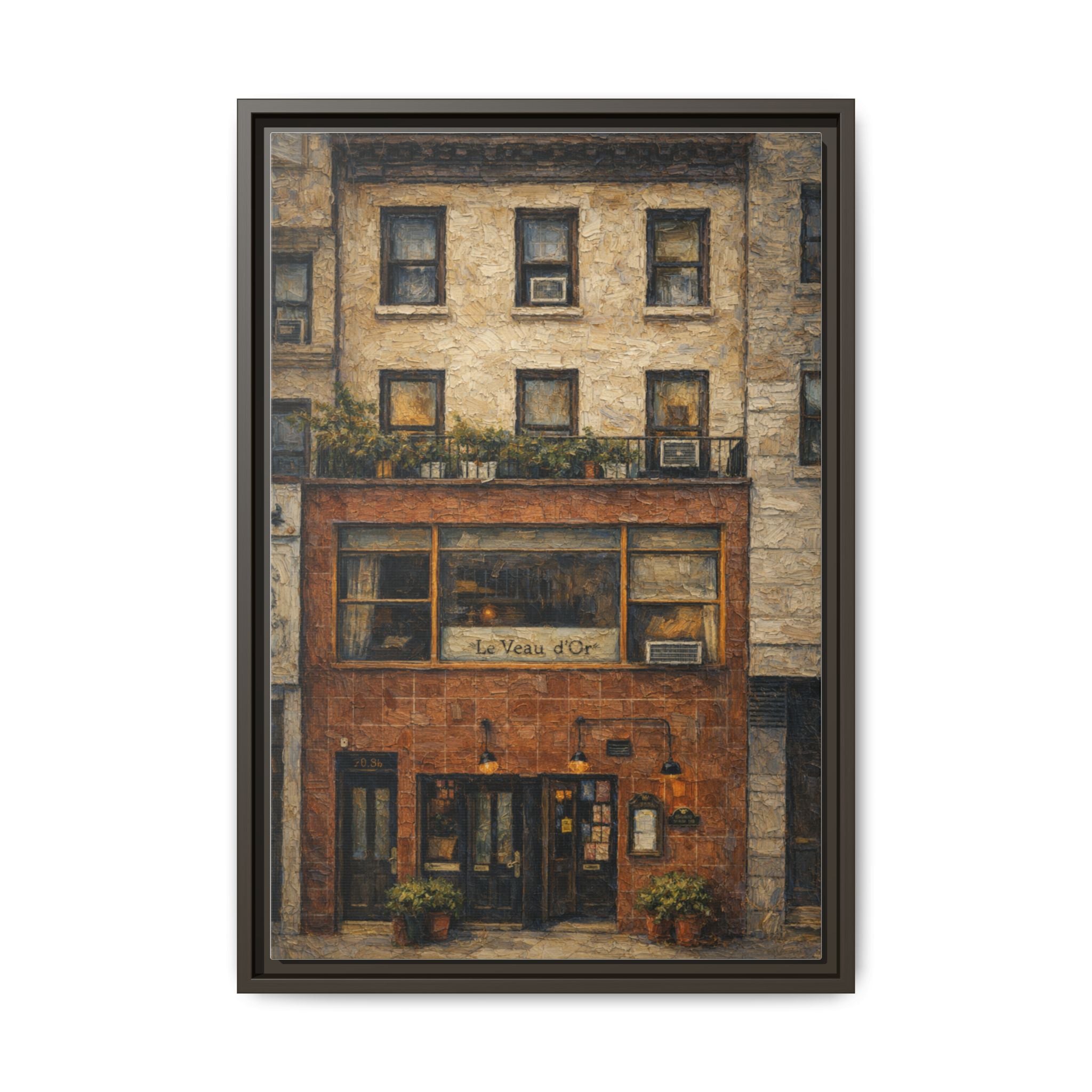 Le Veau d'Or — Restaurant Print | Matte Canvas + Wooden Frame