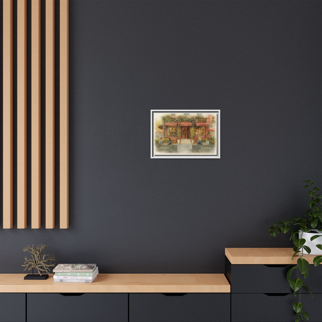 Ambra  — Restaurant Print | Matte Canvas + Wooden Frame