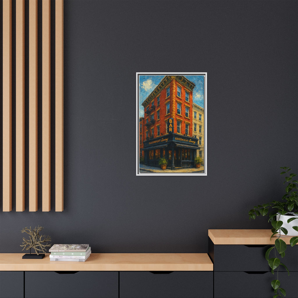 Goodnight Sonny — Restaurant Print | Matte Canvas + Wooden Frame