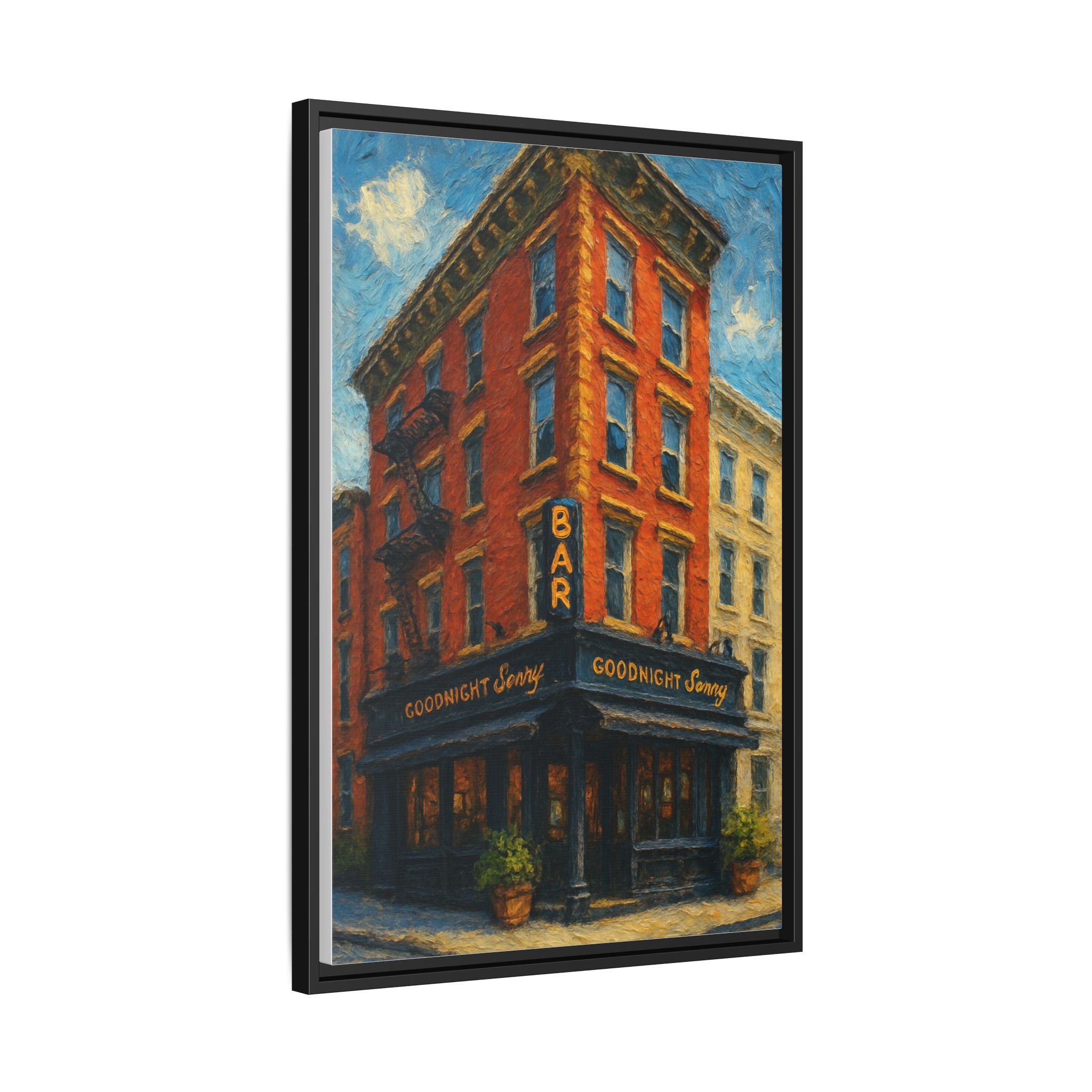 Goodnight Sonny — Restaurant Print | Matte Canvas + Wooden Frame