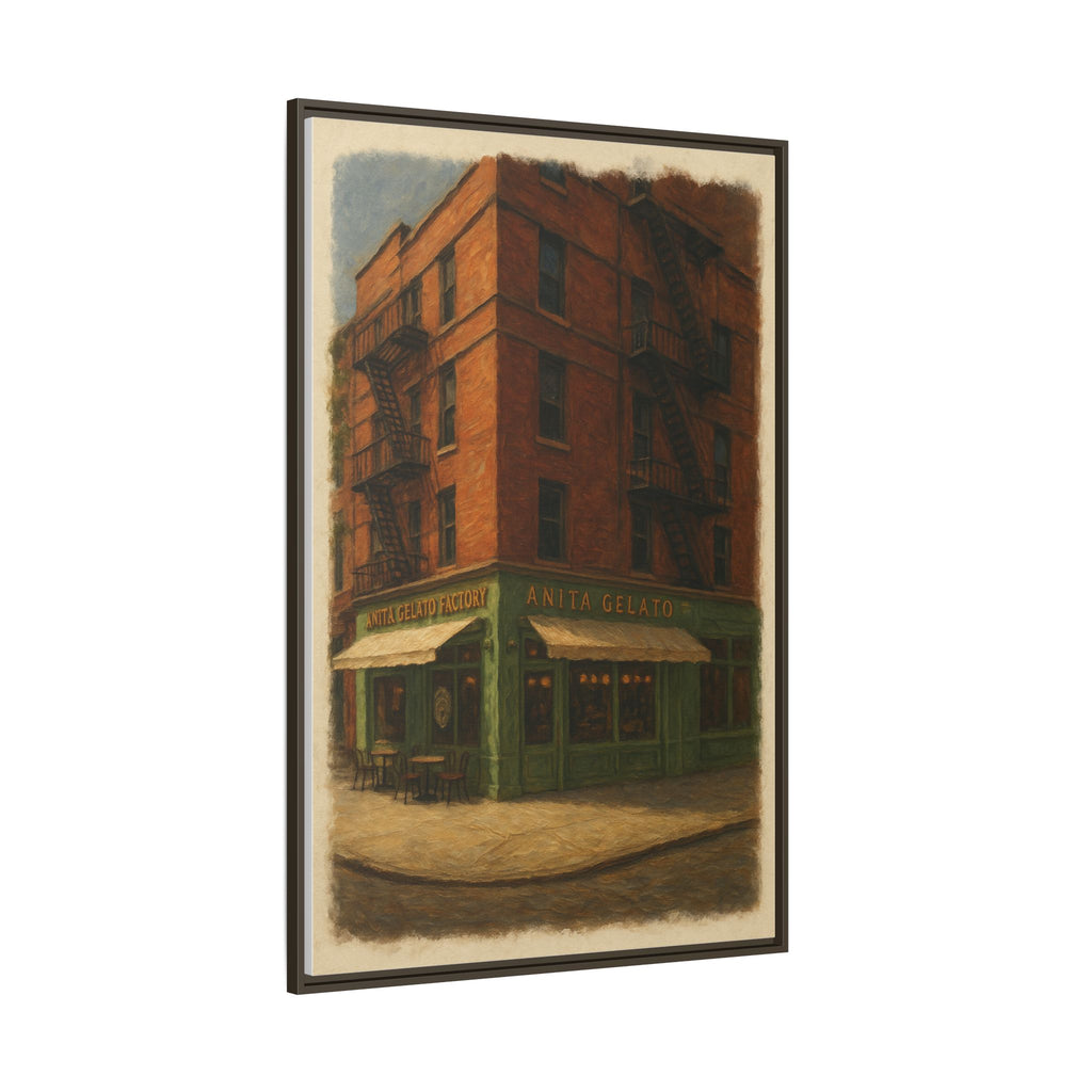 Anita Gelato — Restaurant Print | Matte Canvas + Wooden Frame