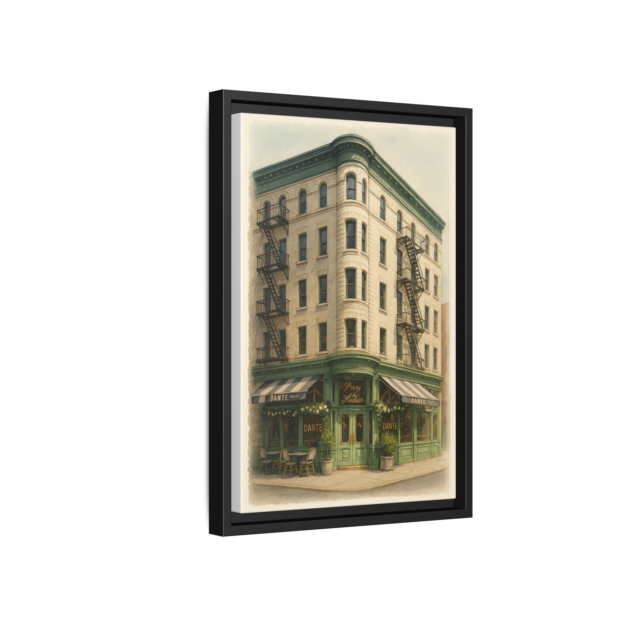 Dante West Village — Restaurant Print | Matte Canvas + Wooden Frame