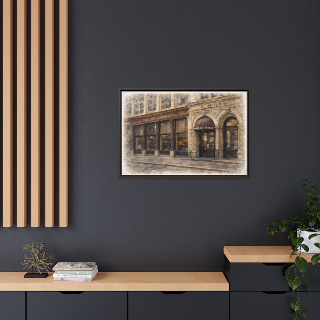 Gramercy Tavern — Restaurant Print | Matte Canvas + Wooden Frame