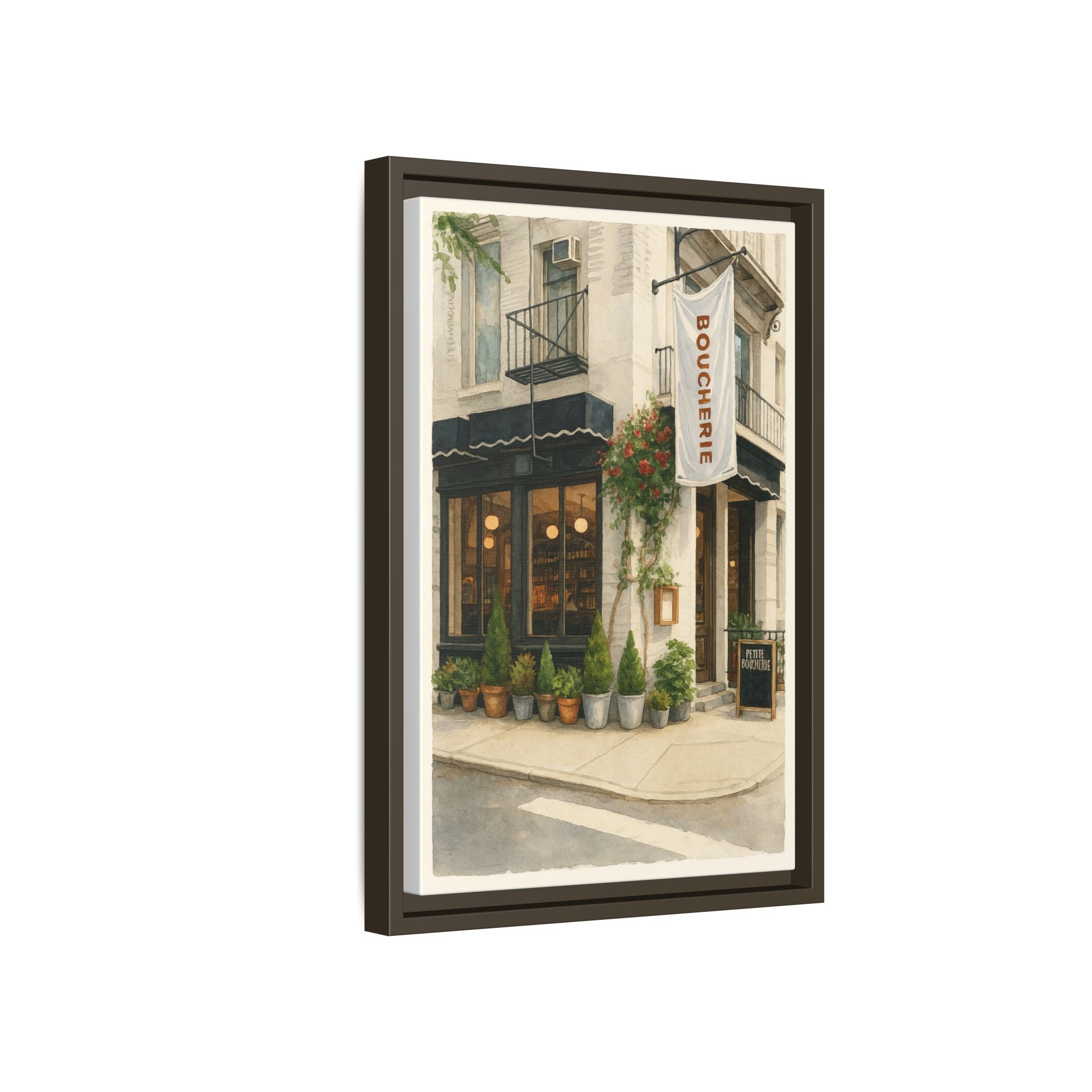 Petite Boucherie — Restaurant Print | Matte Canvas + Wooden Frame