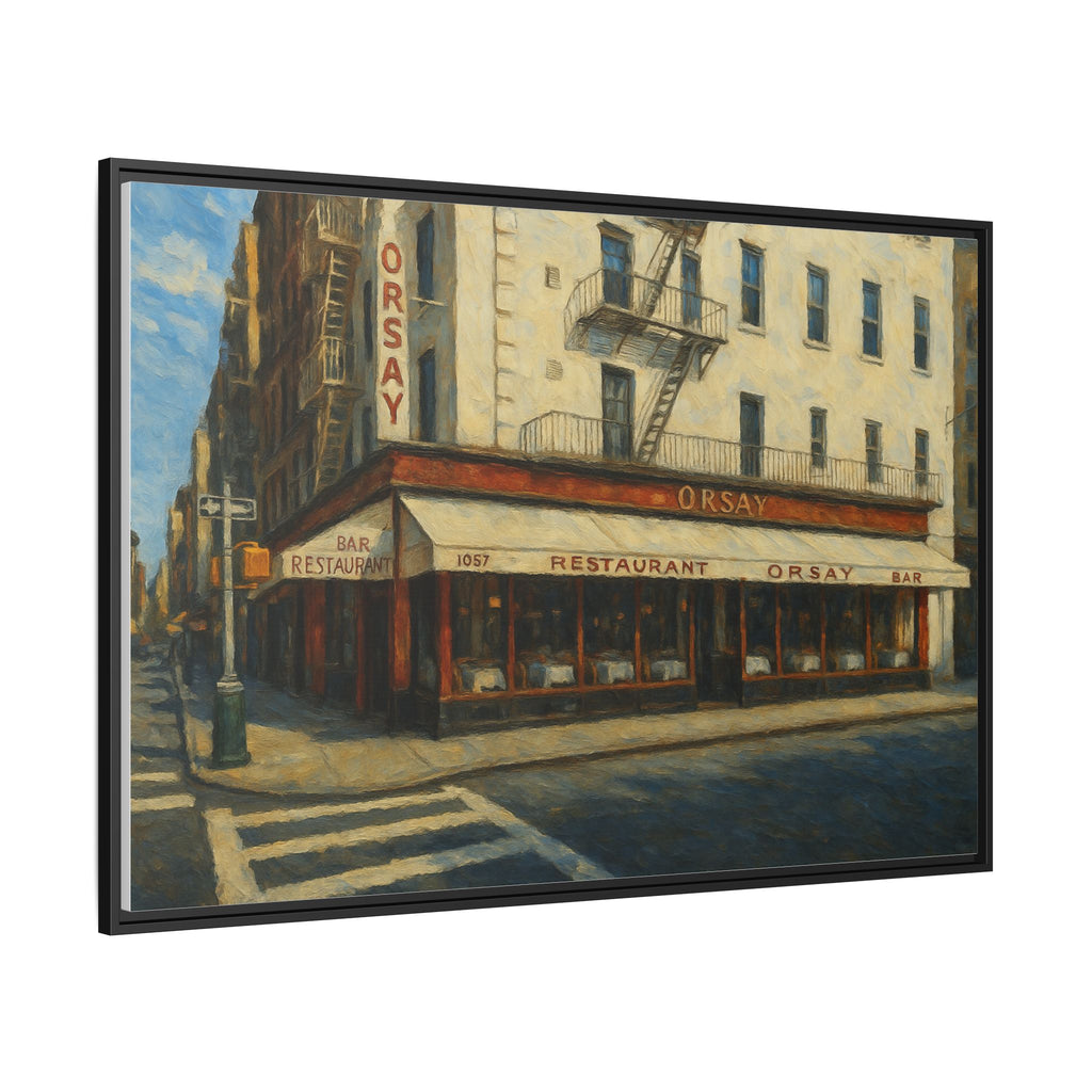 Orsay — Restaurant Print | Matte Canvas + Wooden Frame