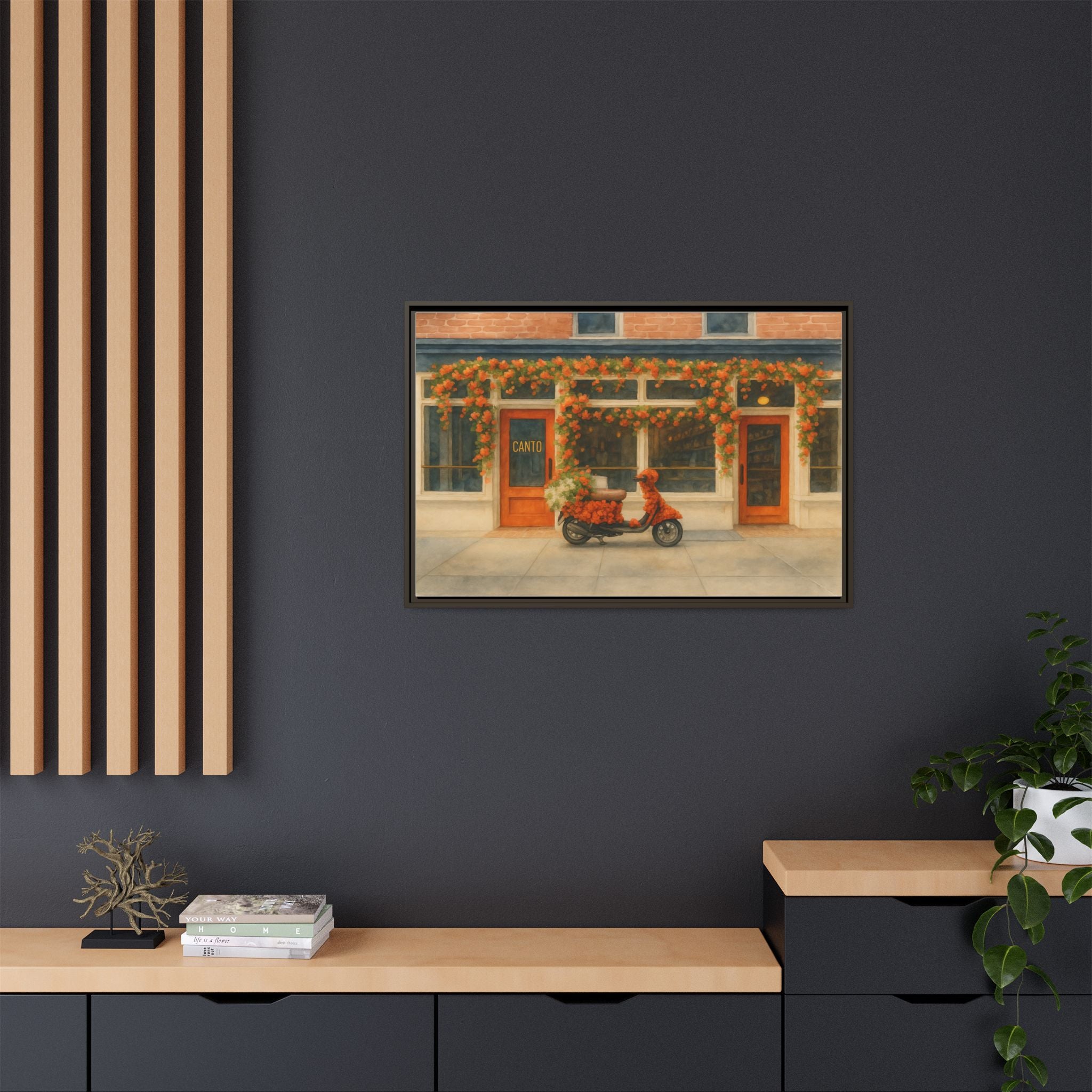 Canto West Village — Restaurant Print | Matte Canvas + Wooden Frame