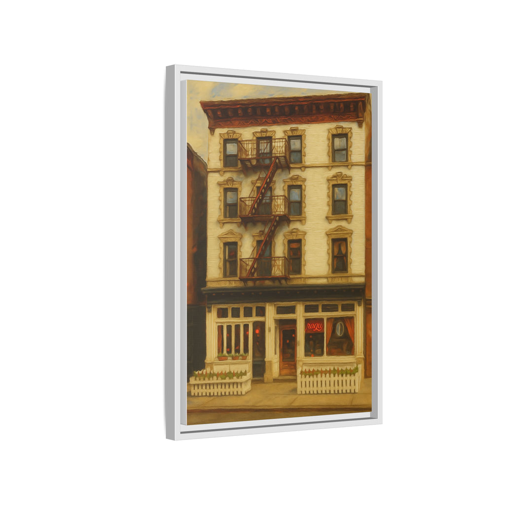 Frank — Restaurant Print | Matte Canvas + Wooden Frame