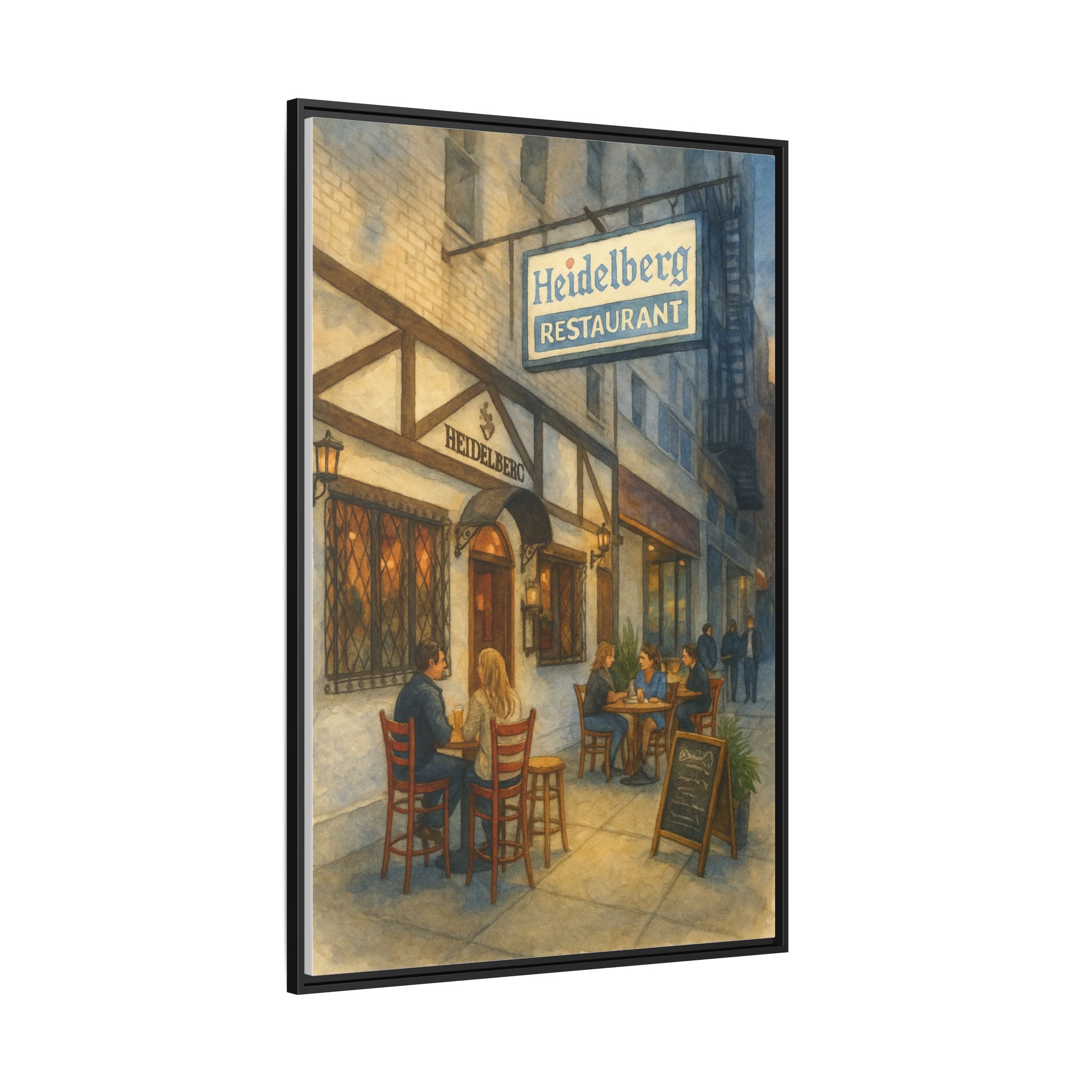 Heidelberg — Restaurant Print | Matte Canvas + Wooden Frame