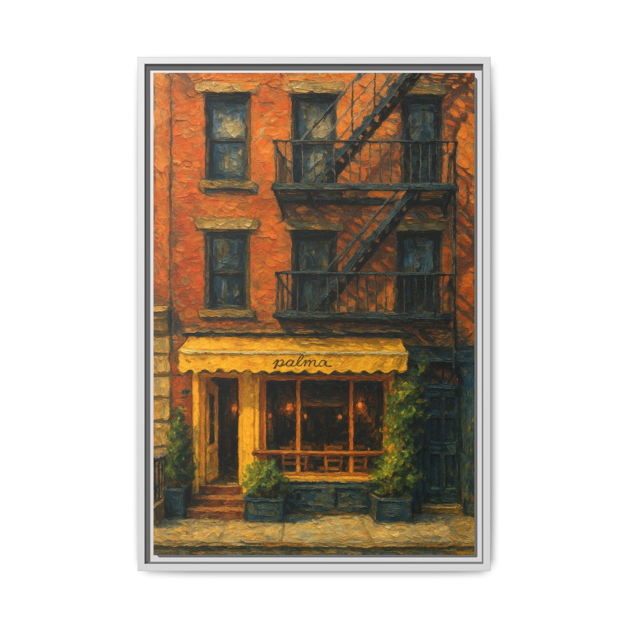 Palma II — Restaurant Print | Matte Canvas + Wooden Frame