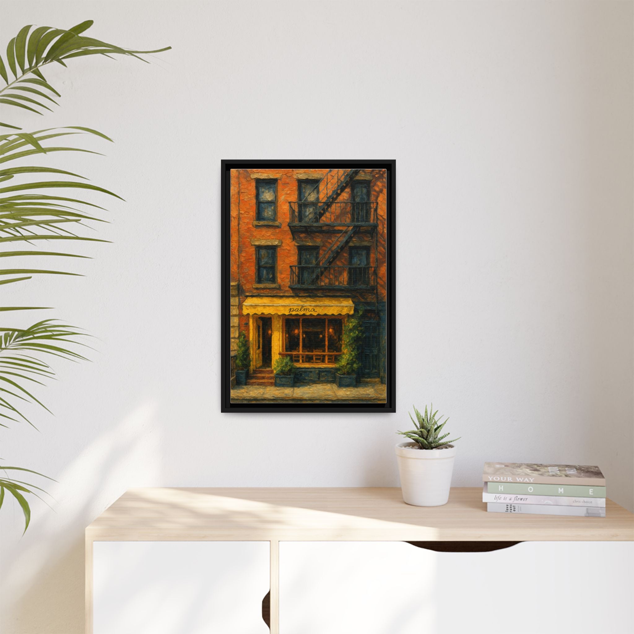 Palma II — Restaurant Print | Matte Canvas + Wooden Frame