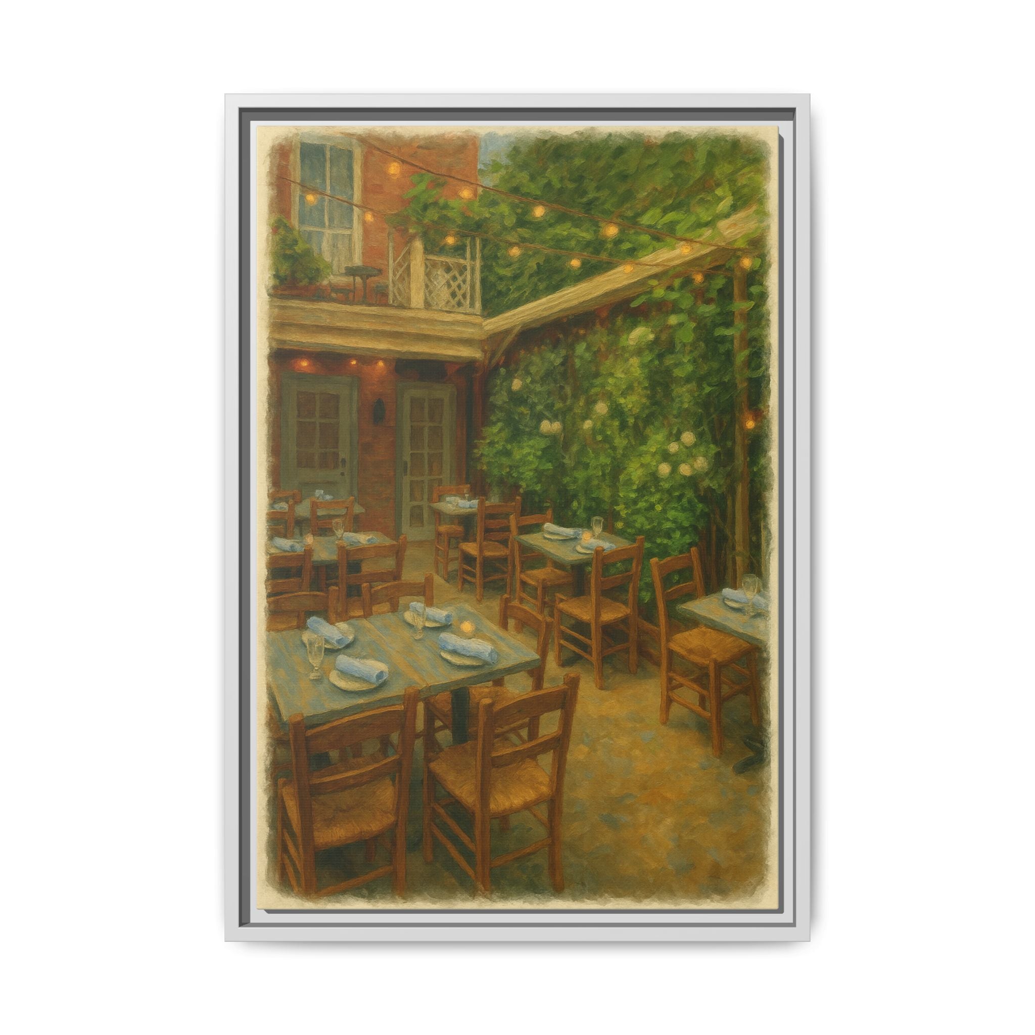 Palma — Restaurant Print | Matte Canvas + Wooden Frame