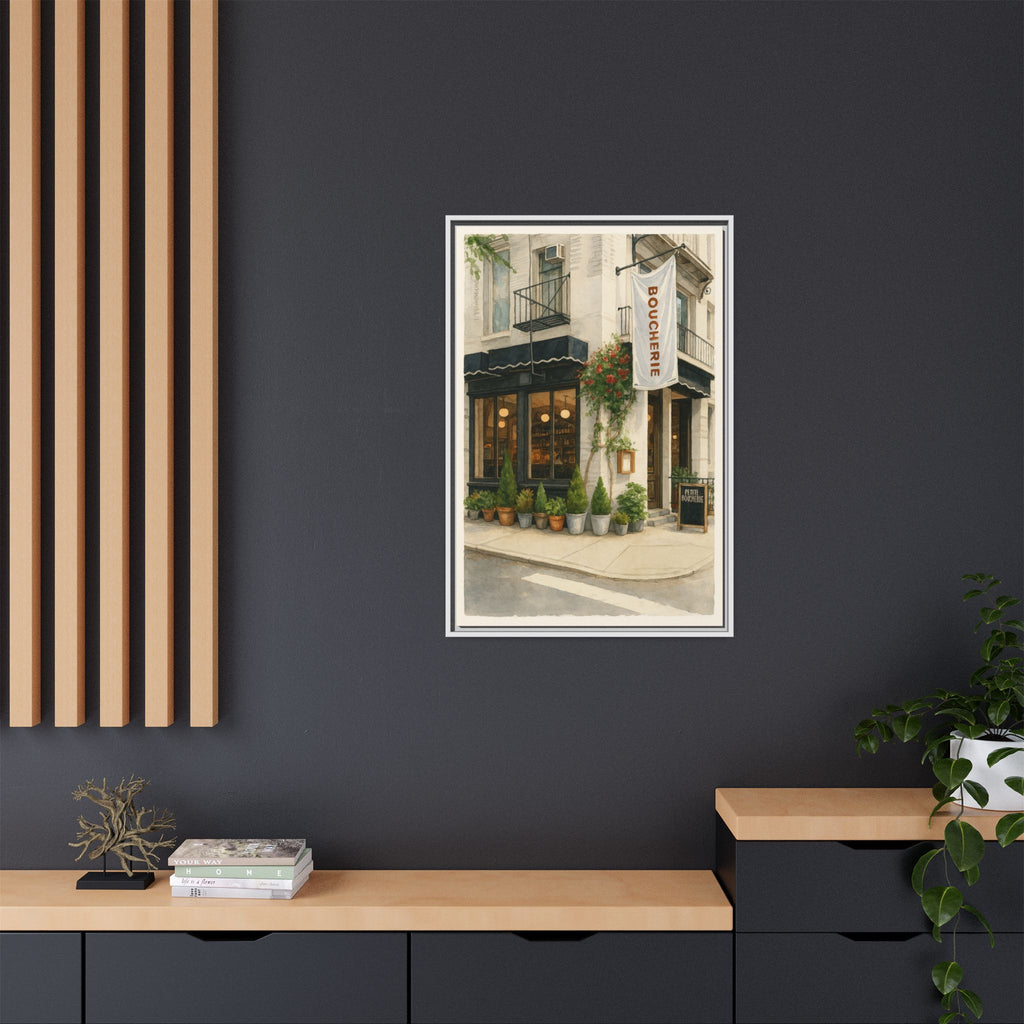 Petite Boucherie — Restaurant Print | Matte Canvas + Wooden Frame