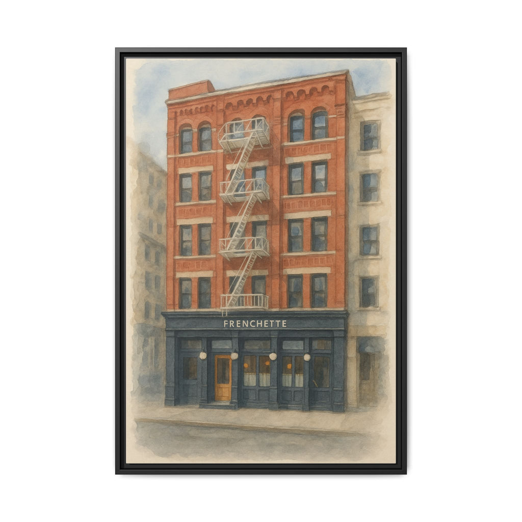 Frenchette Restaurant — Restaurant Print | Matte Canvas + Wooden Frame