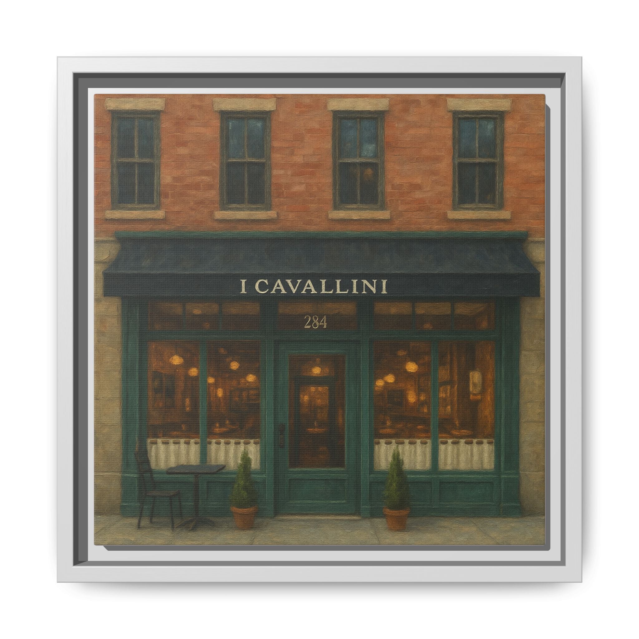 I Cavallini — Restaurant Print | Matte Canvas + Wooden Frame