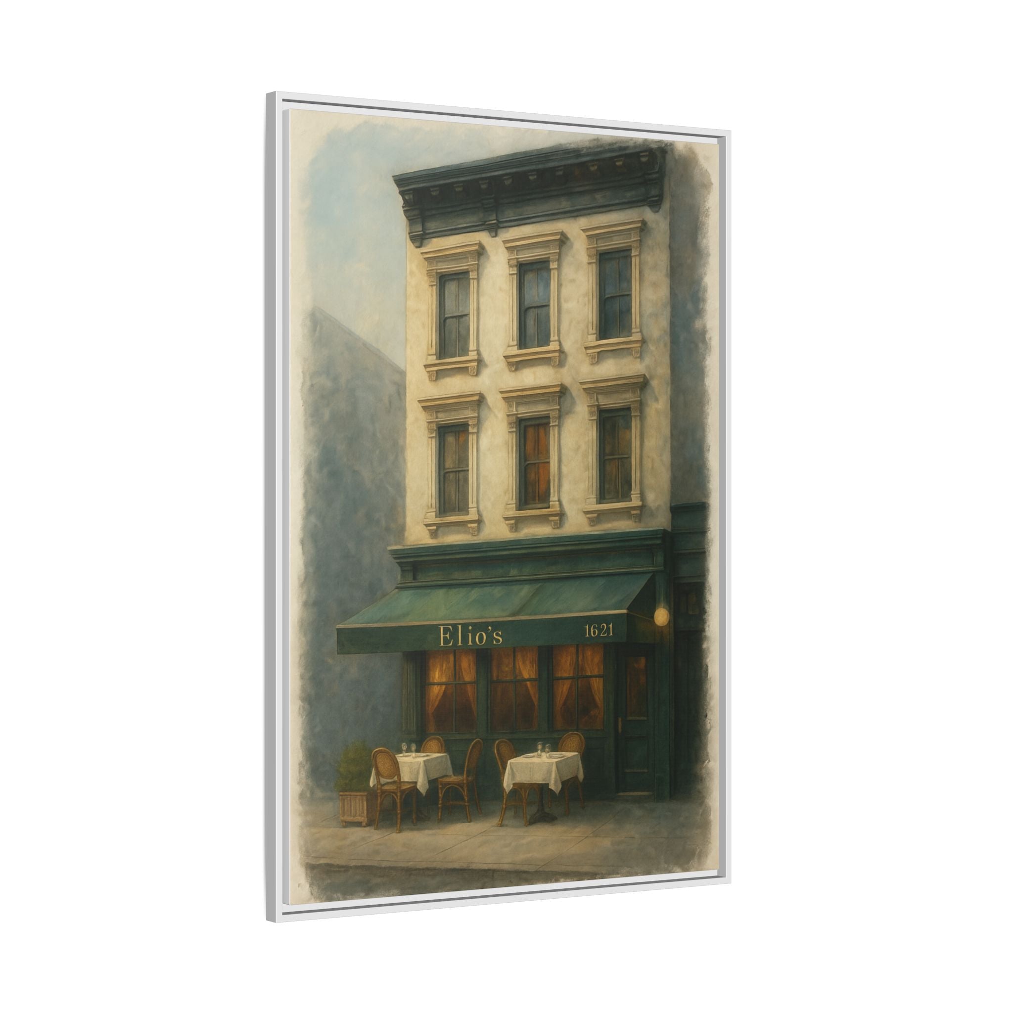 Elios Restaurant — Restaurant Print | Matte Canvas + Wooden Frame