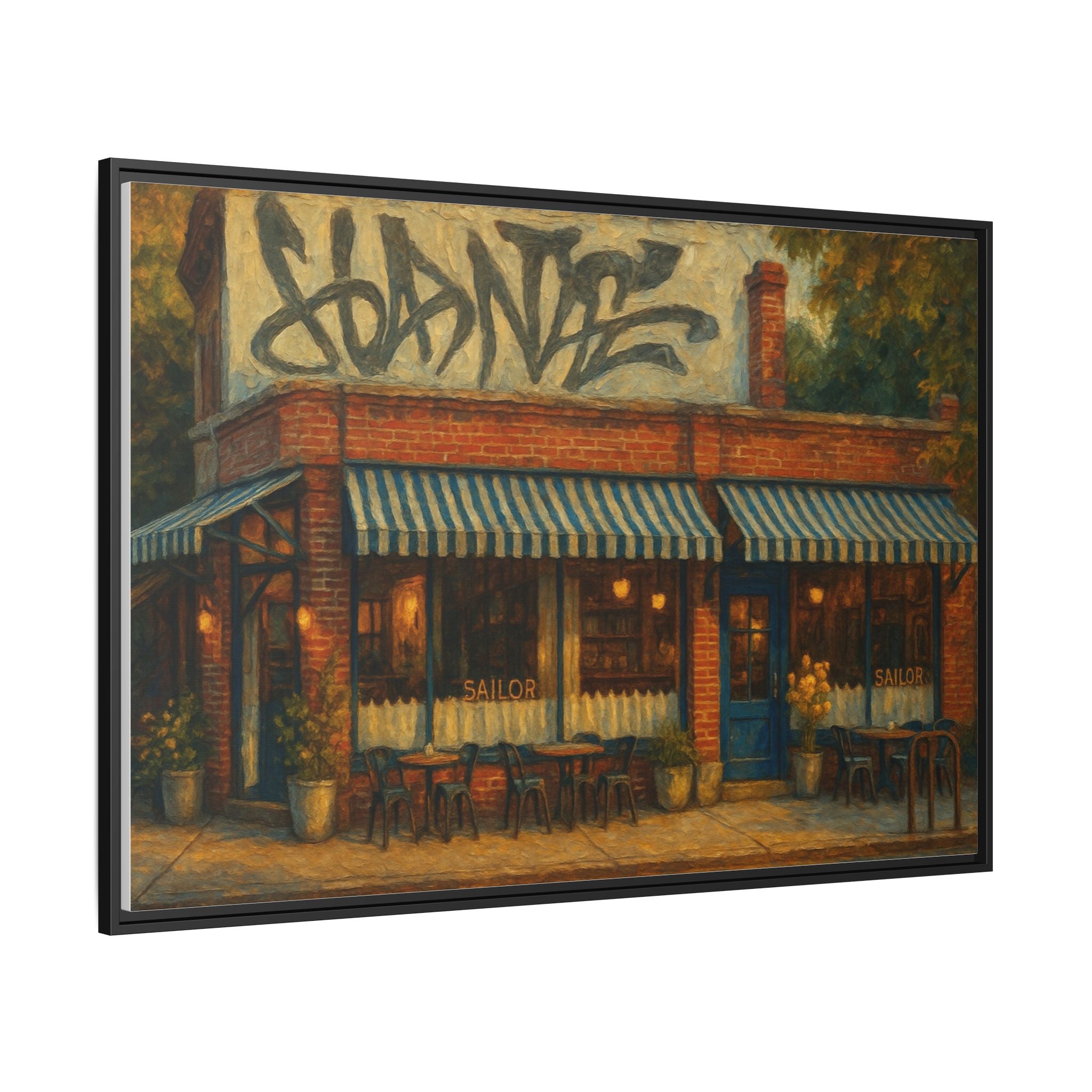 Sailor restaurant artwork wedding gift framed canvas