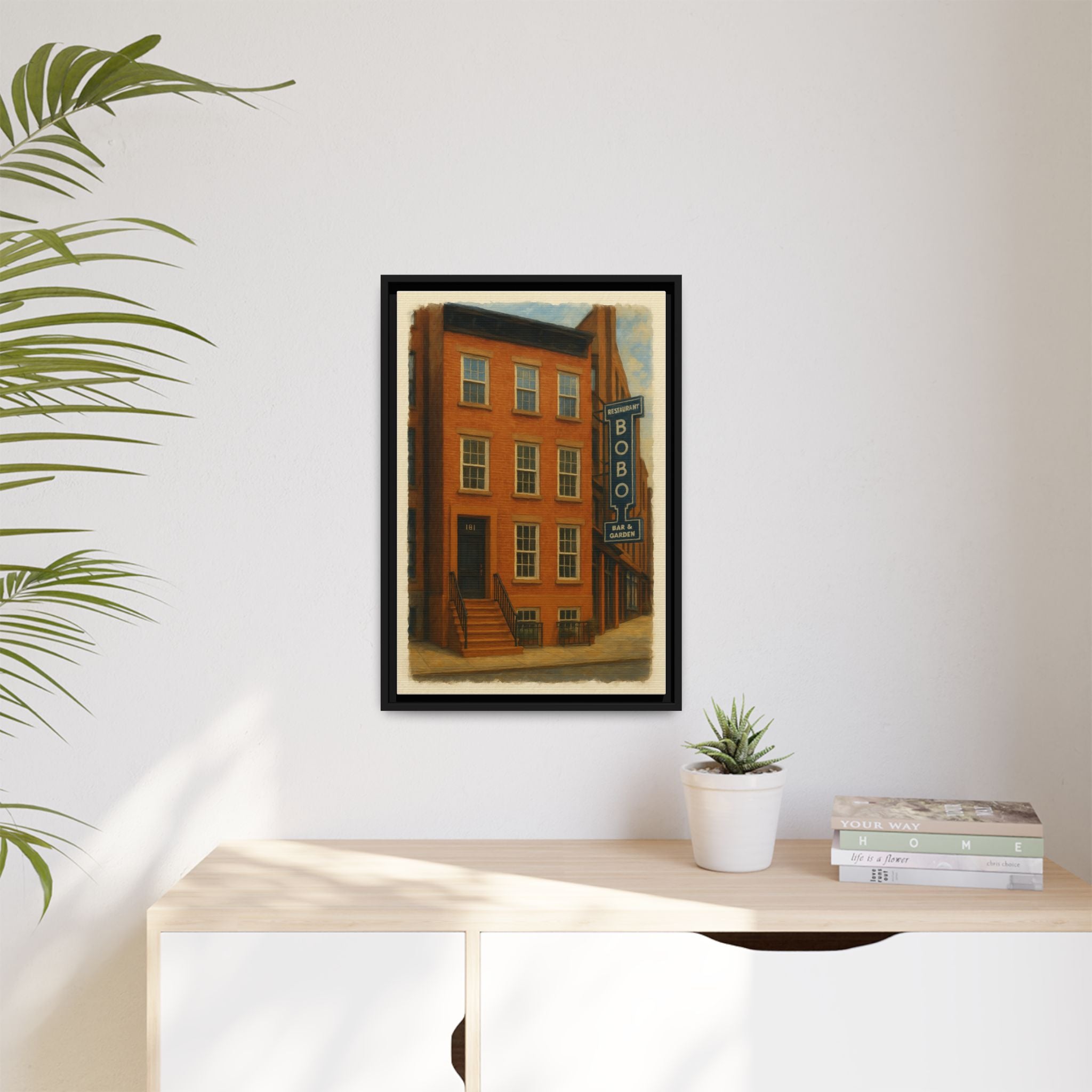 Bobo Restaurant — Restaurant Print | Matte Canvas + Wooden Frame