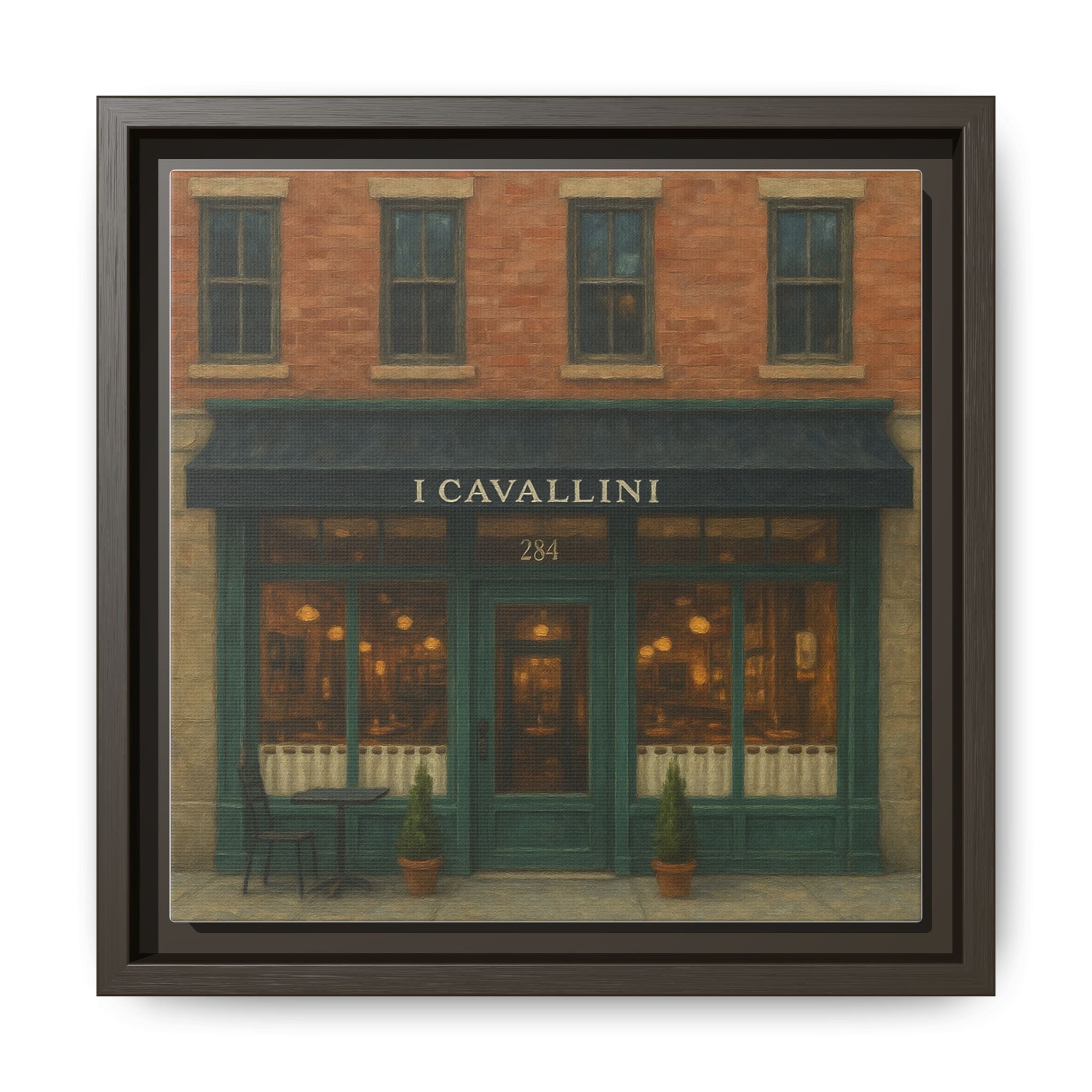 I Cavallini — Restaurant Print | Matte Canvas + Wooden Frame
